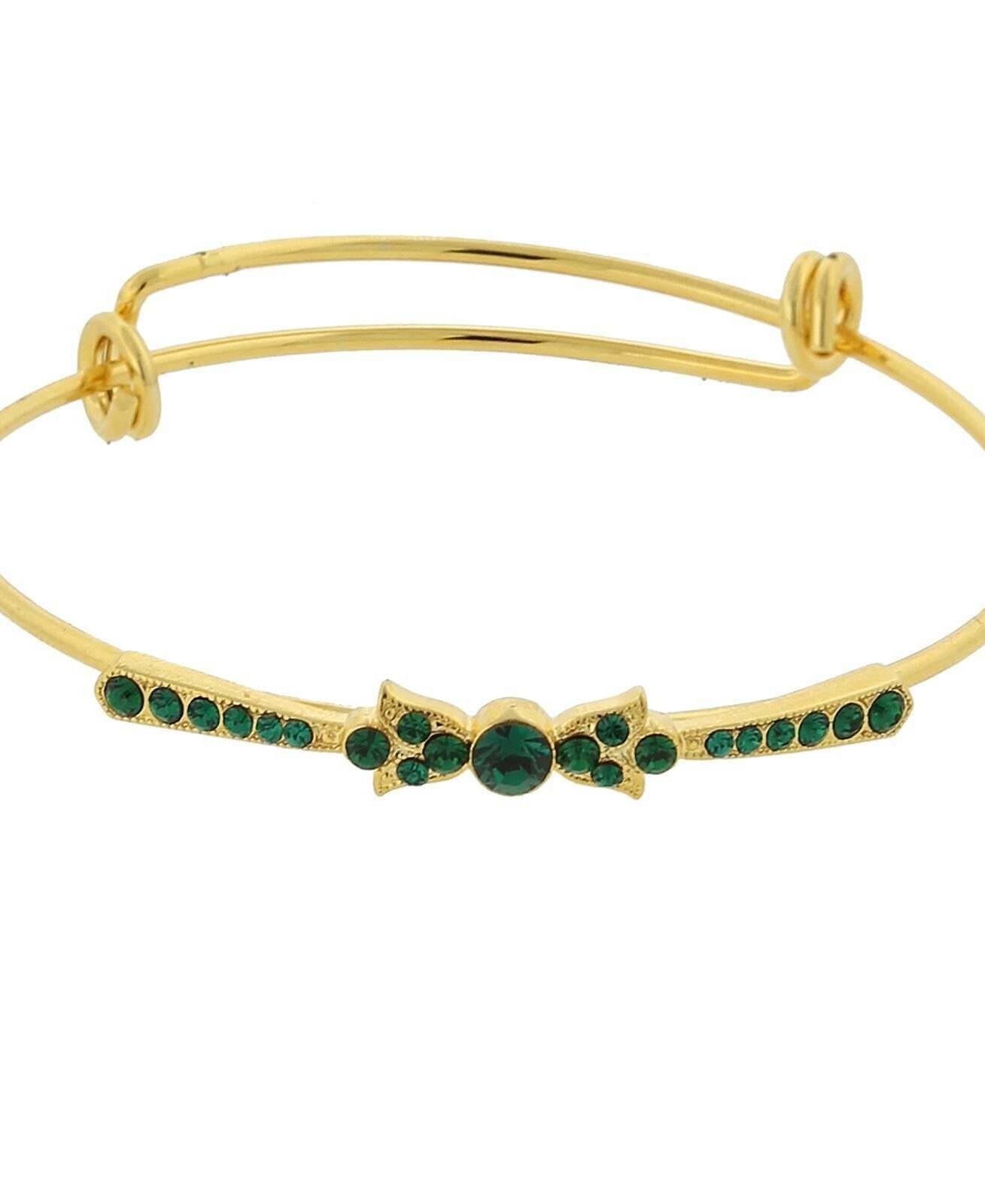 1928 Jewelry Crystal Expandable Wire Bangle Bracelet