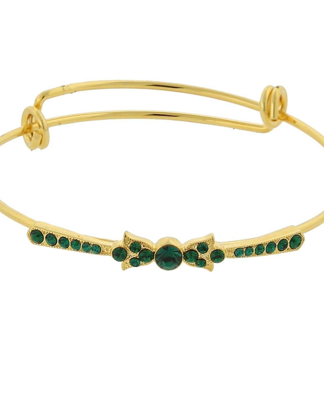 1928 Jewelry Crystal Expandable Wire Bangle Bracelet