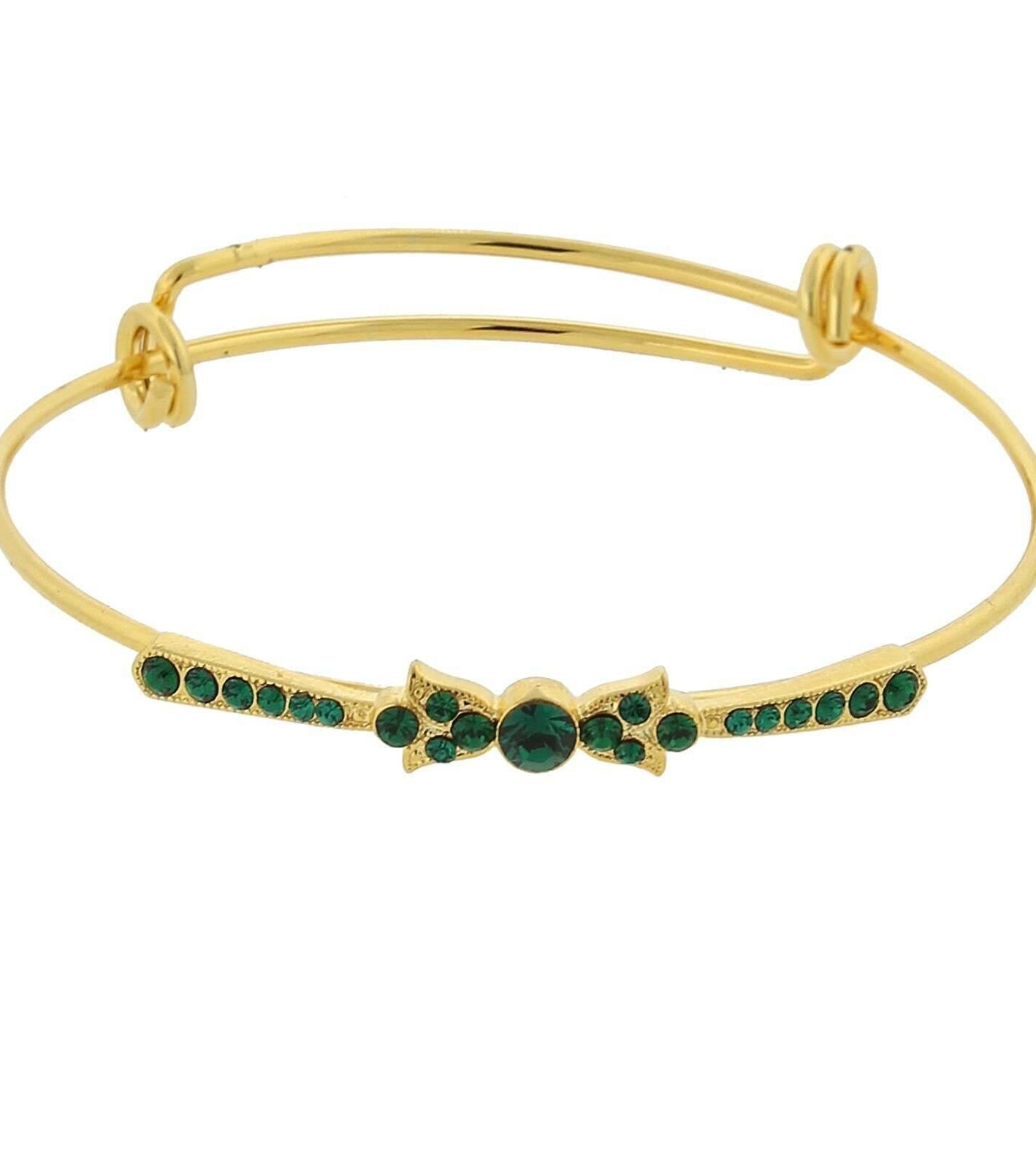 1928 Jewelry Crystal Expandable Wire Bangle Bracelet