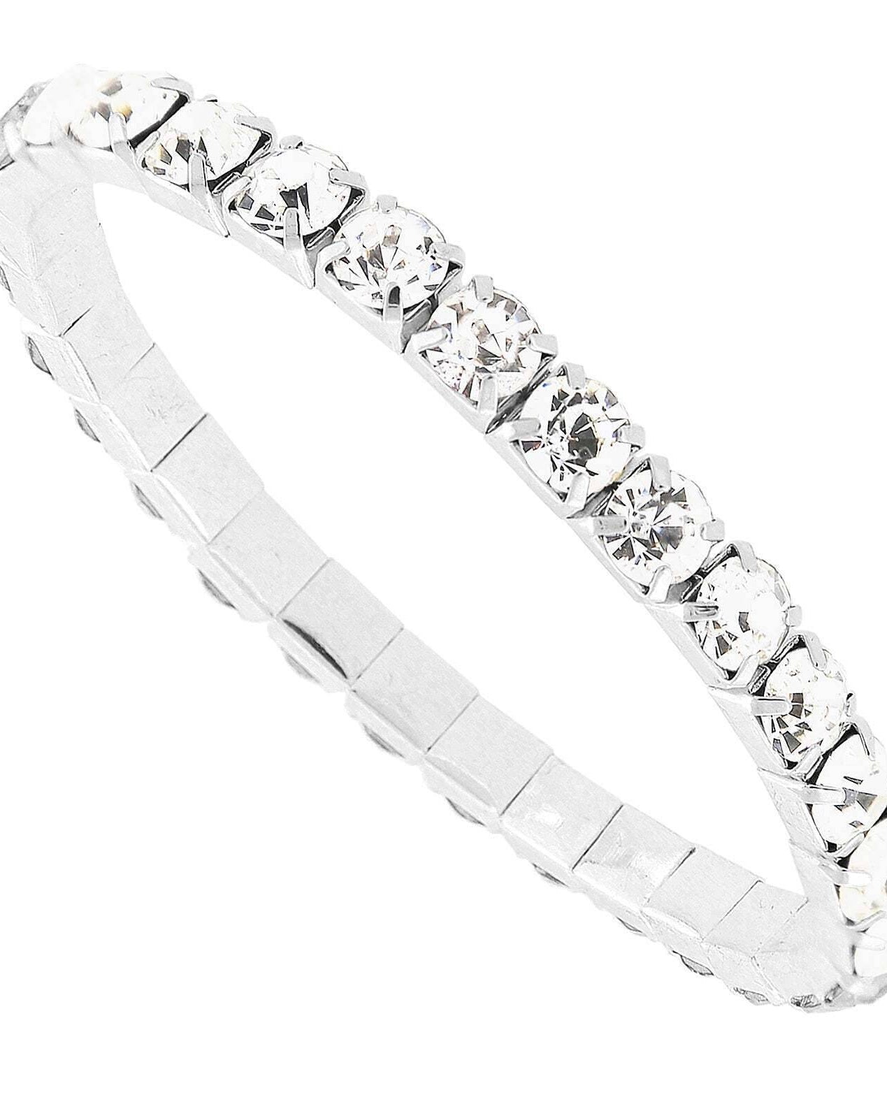 1928 Jewelry Clear Rhinestone Crystal Stretch Bracelet