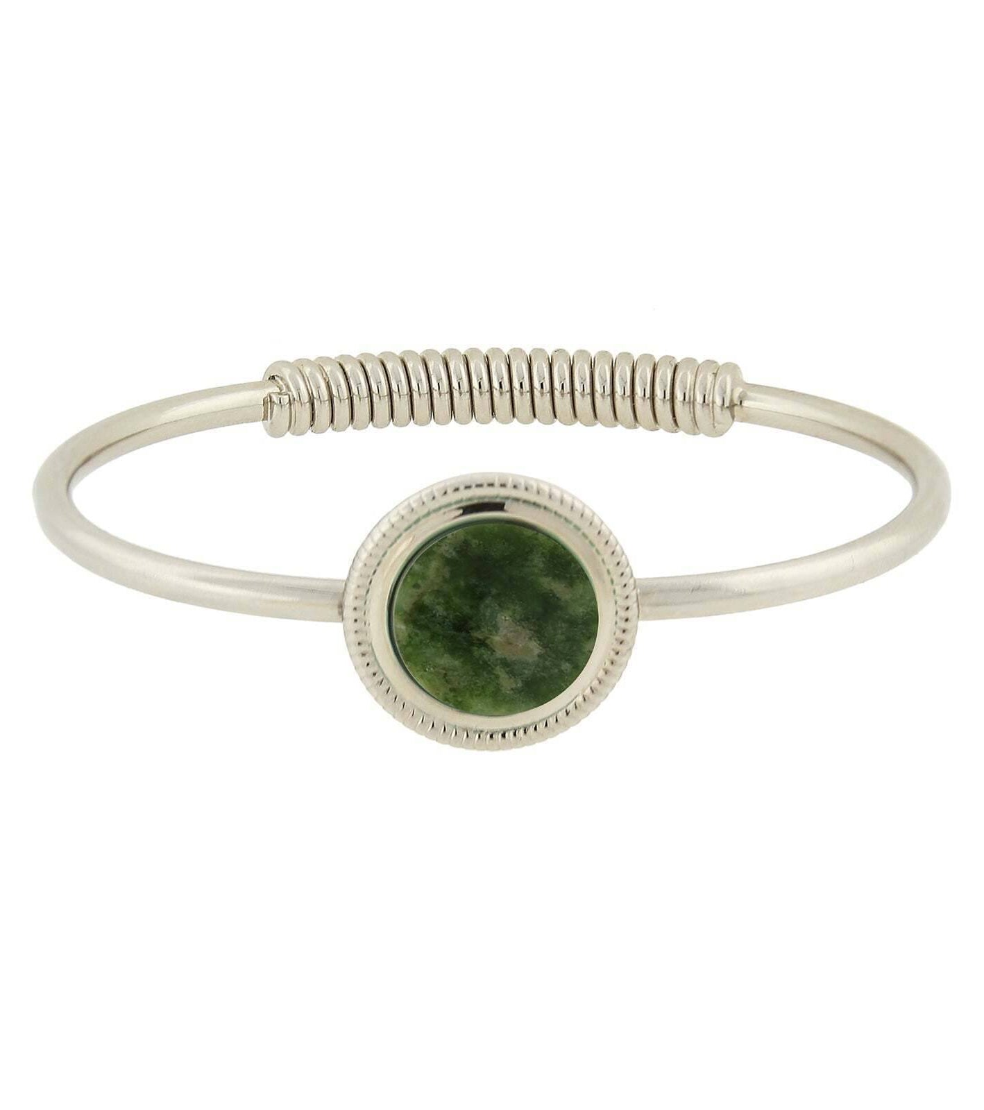 1928 Jewelry Gemstone Spring Hinge Bracelet