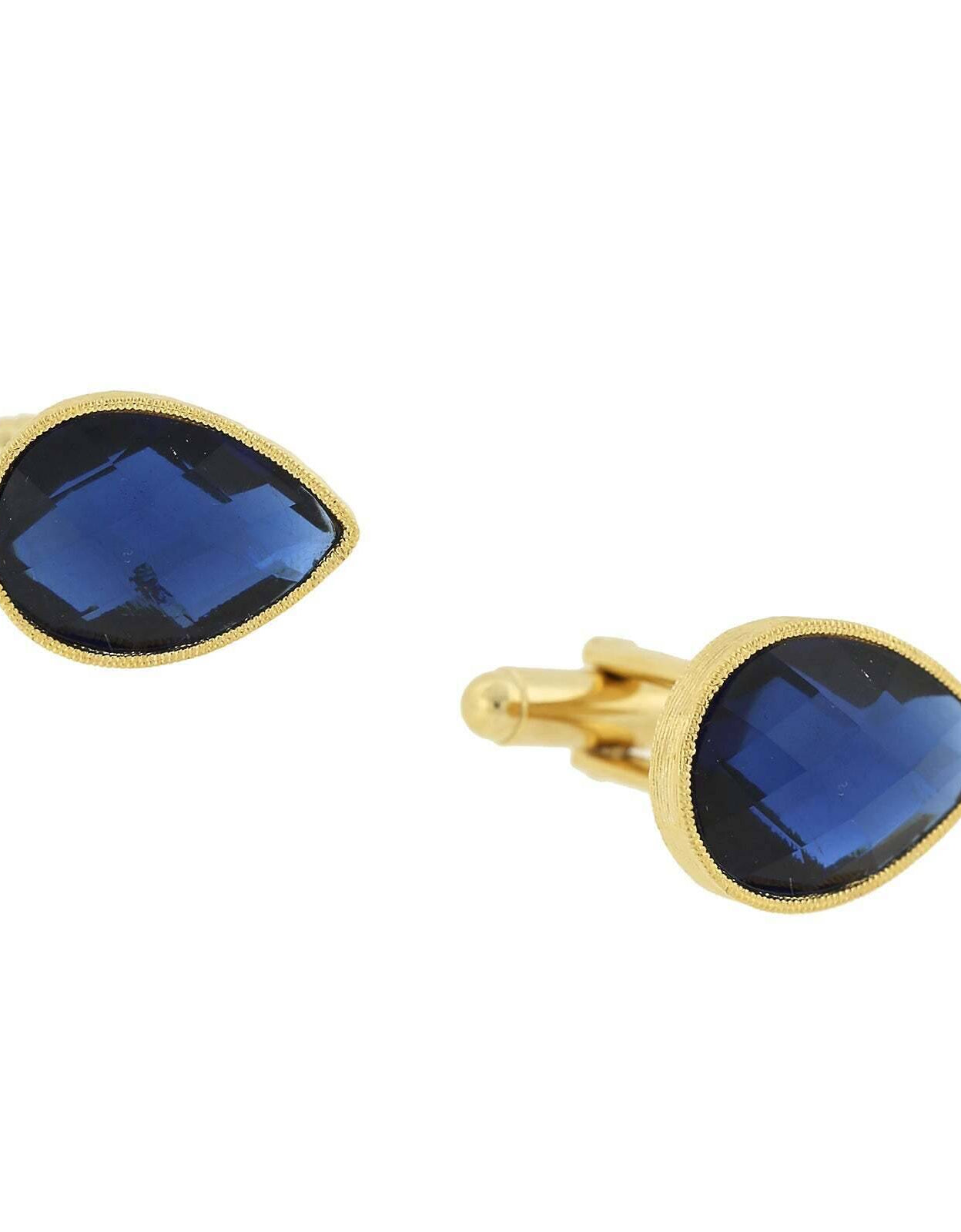 1928 Jewelry Teardrop Montana Blue Cufflinks