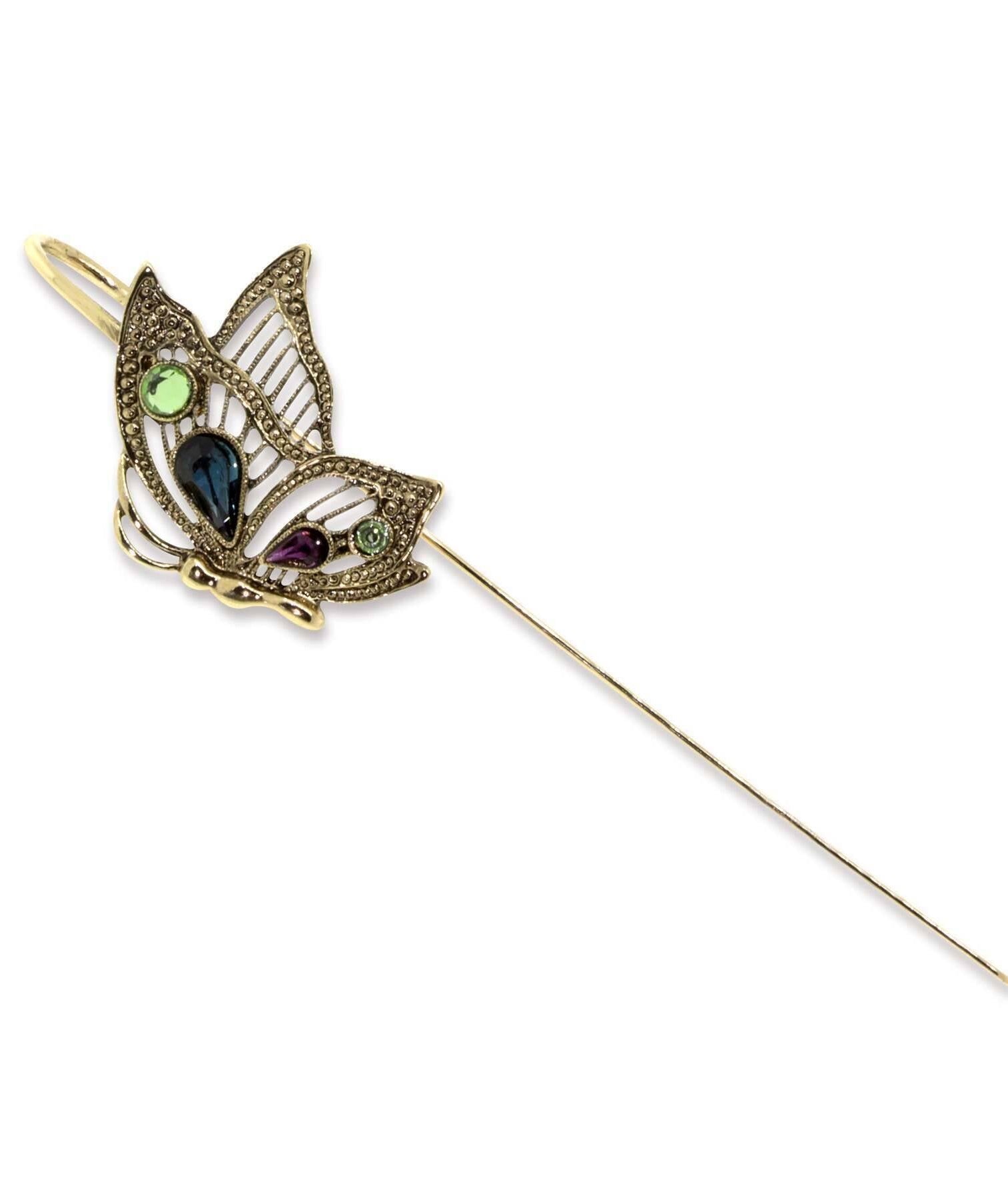 1928 Jewelry Crystal Butterfly Bookmark
