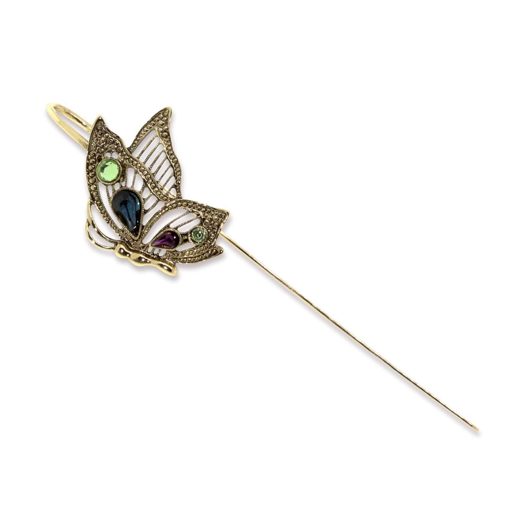 1928 Jewelry Crystal Butterfly Bookmark