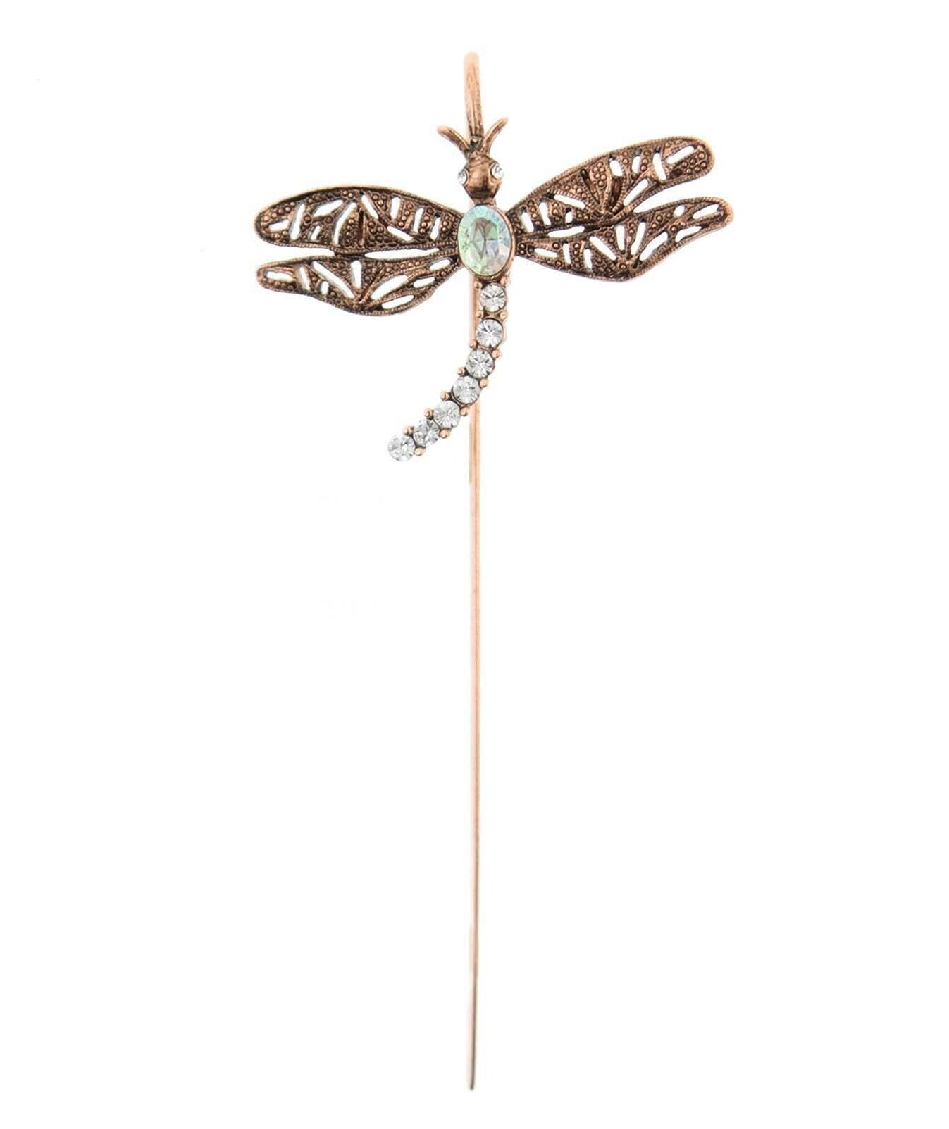 1928 Jewelry Floating Rhinestone & Crystal Dragonfly Bookmark