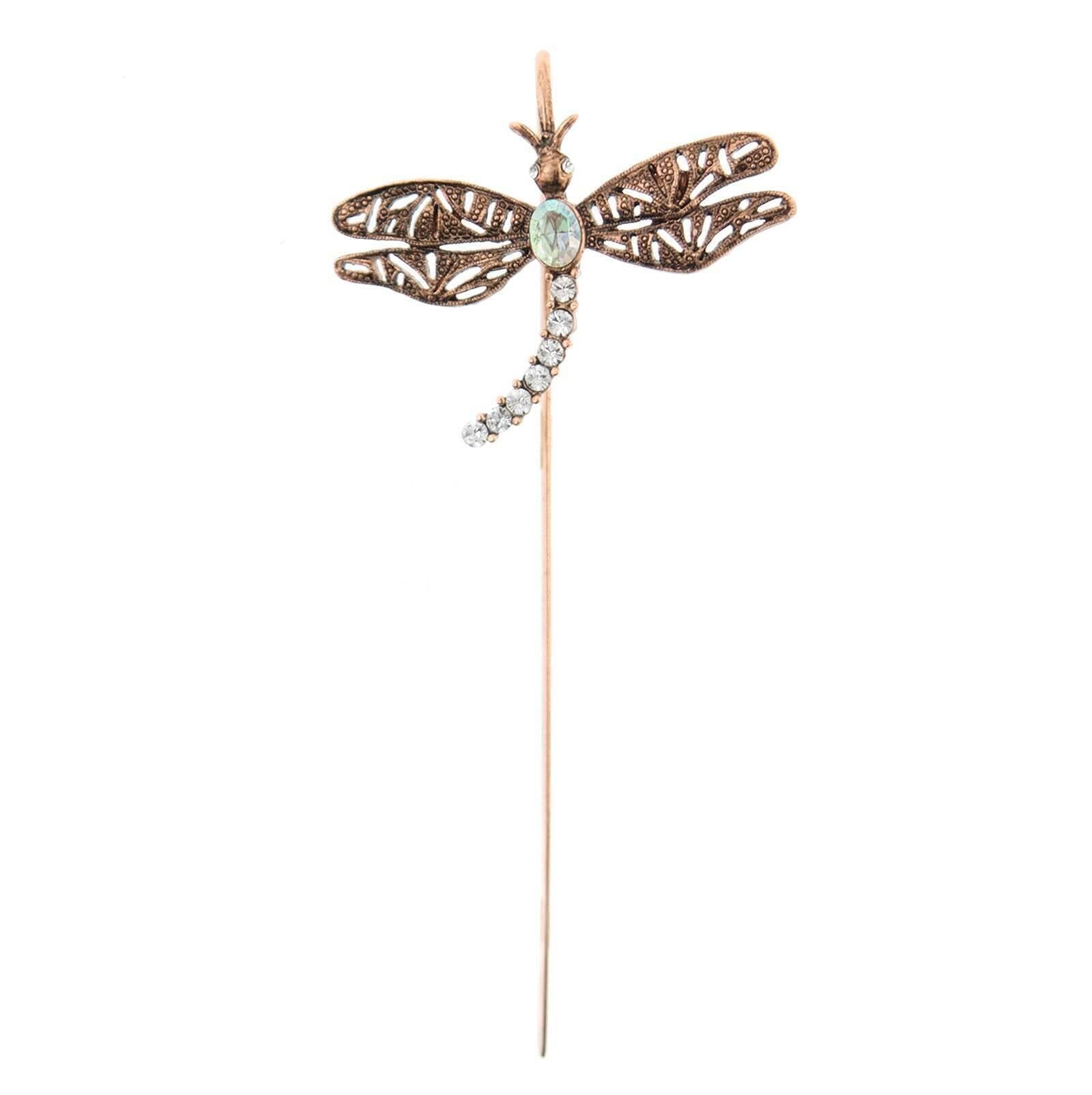 1928 Jewelry Floating Rhinestone & Crystal Dragonfly Bookmark