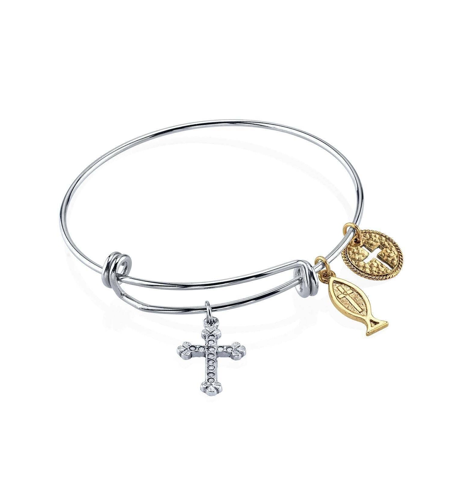 1928 Jewelry Multi Spiritual Charms Bangle Bracelet