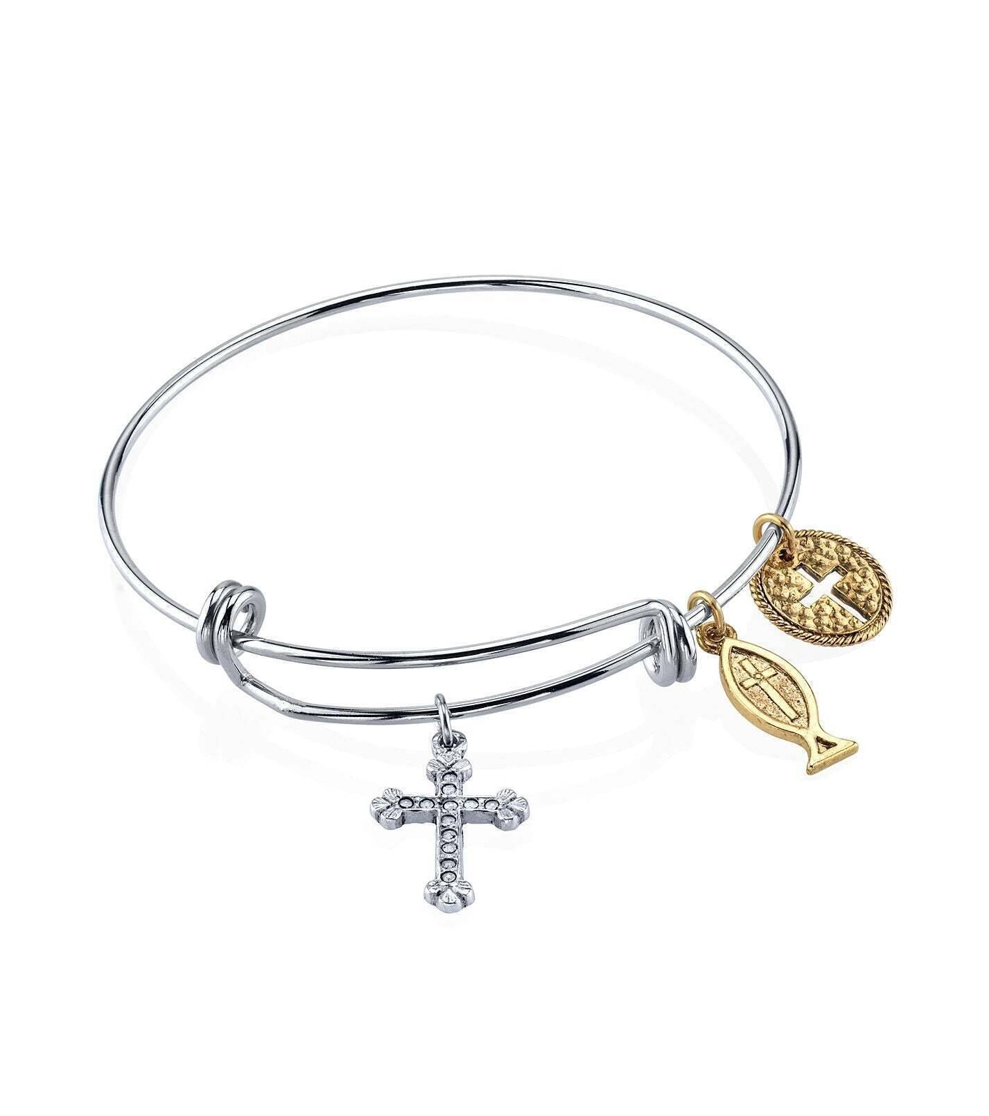 1928 Jewelry Multi Spiritual Charms Bangle Bracelet