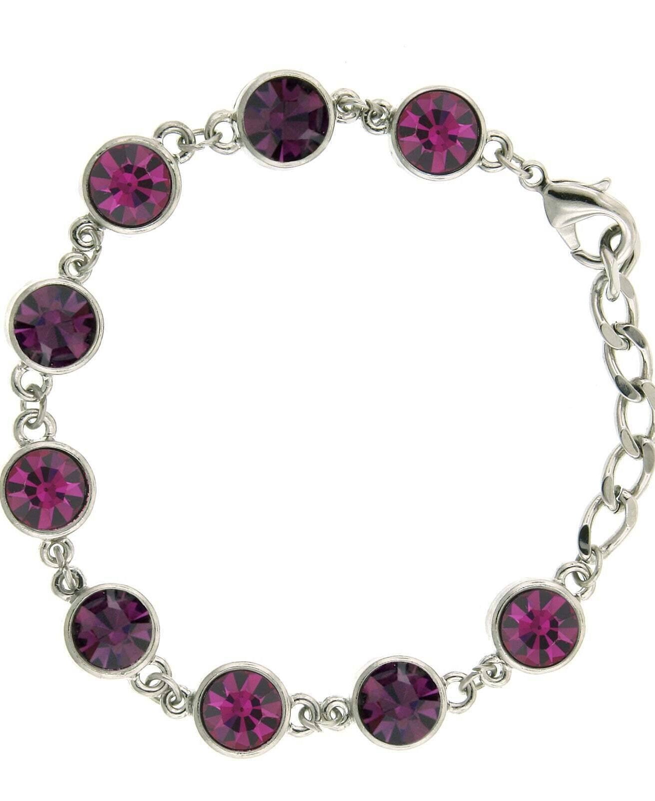 2028 Jewelry Fuchsia Amethyst Purple Channel Bracelet