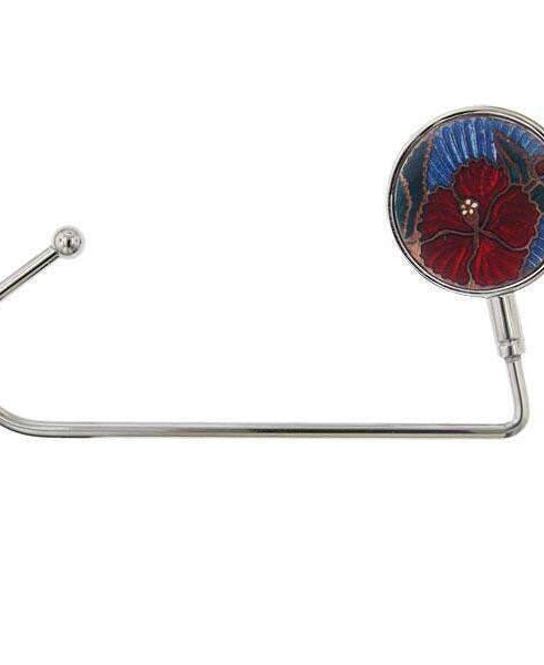 1928 Jewelry Red Flower Decal Purse Holder