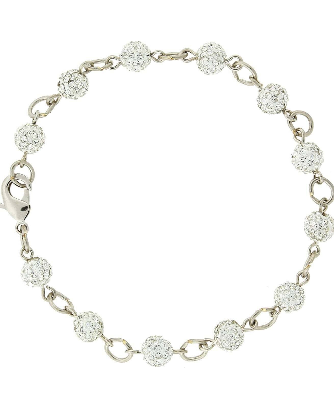 1928 Jewelry Crystal Fireball Pave Link Bracelet