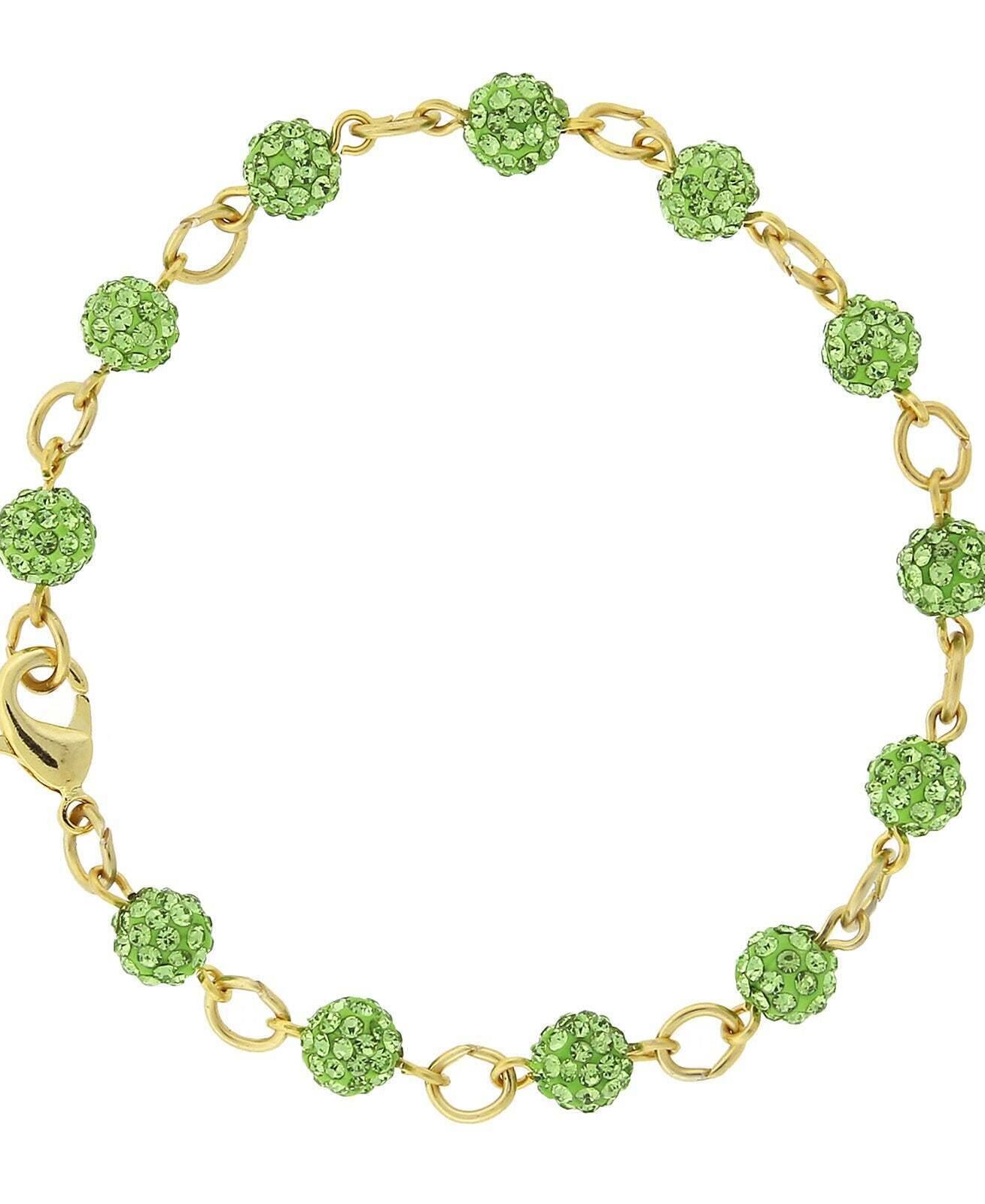 1928 Jewelry Pave Crystal Fireball Link Bracelet