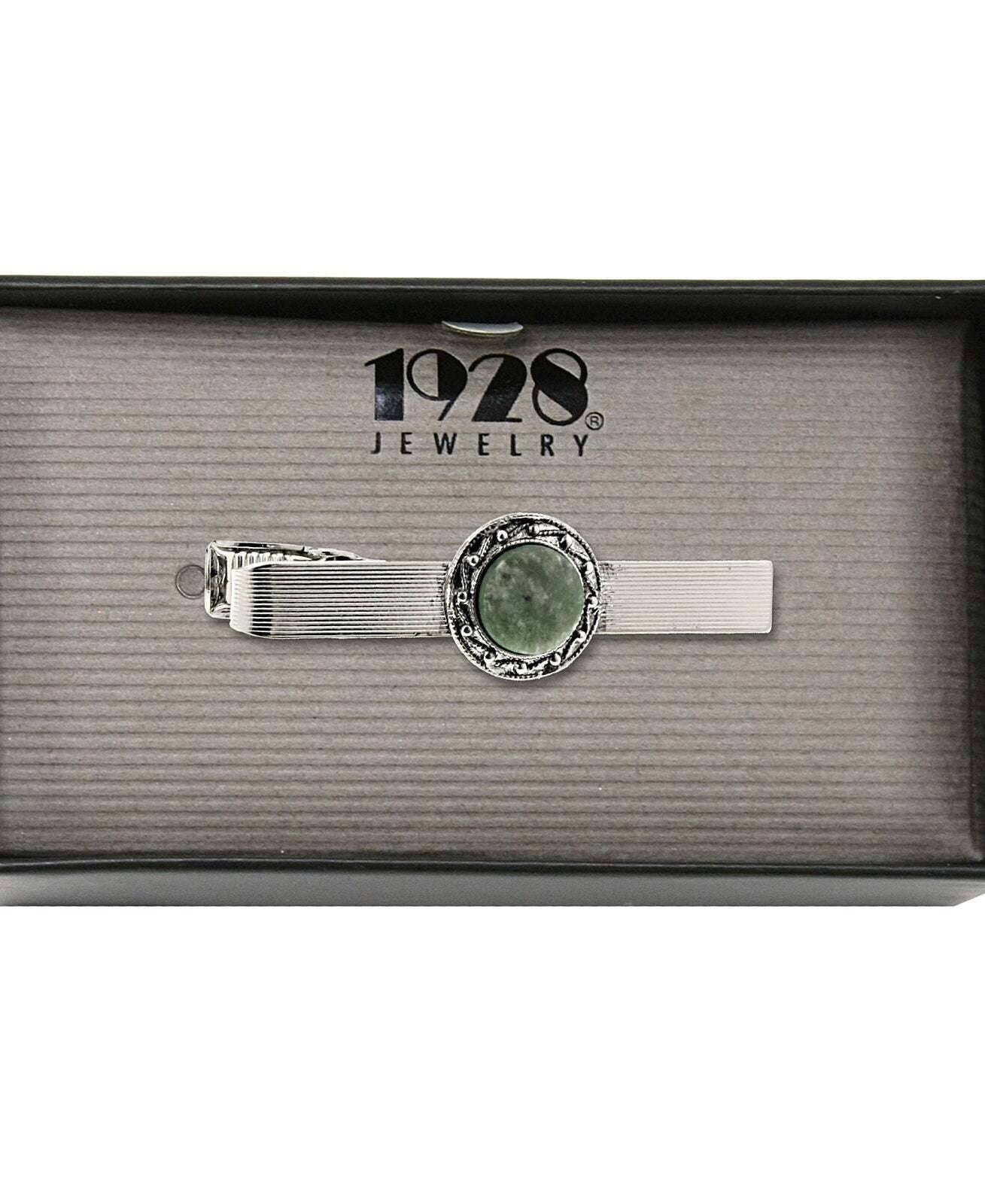 1928 Jewelry Vintage Style Gemstone Tie Bar Clip