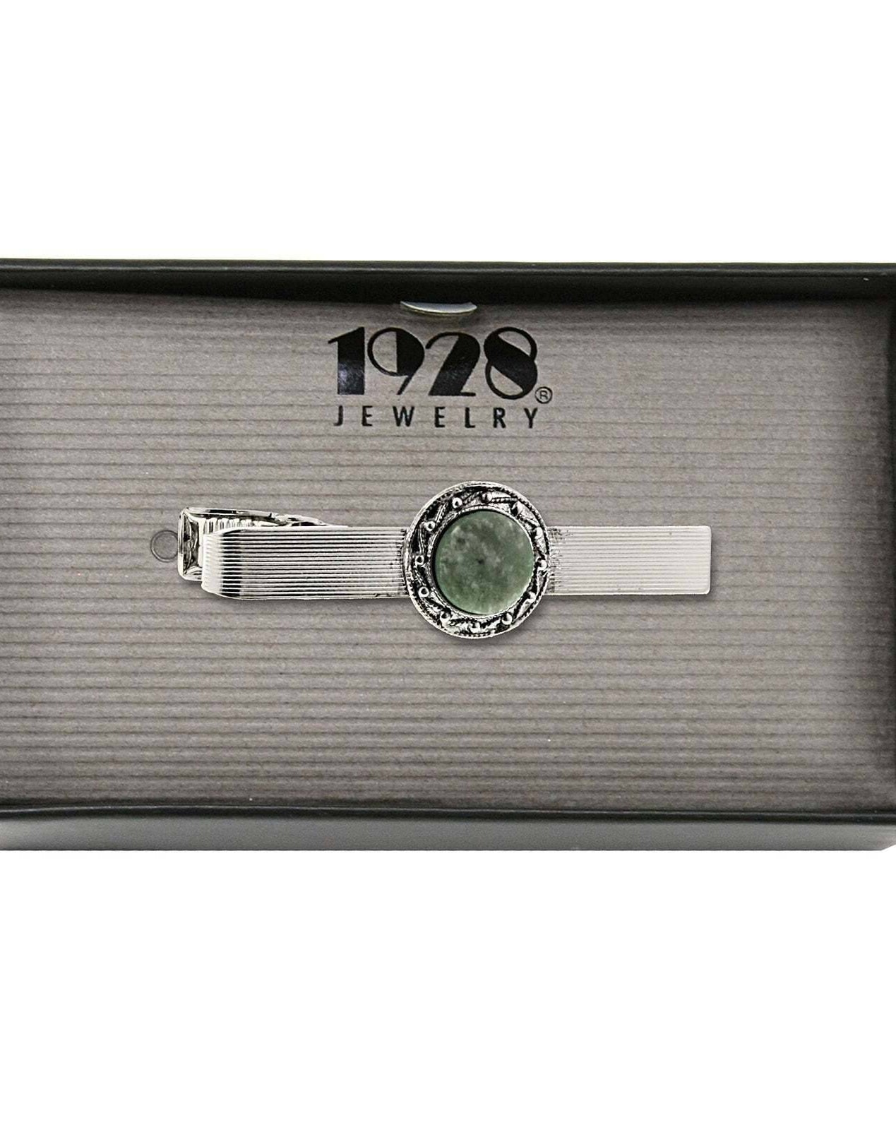 1928 Jewelry Vintage Style Gemstone Tie Bar Clip