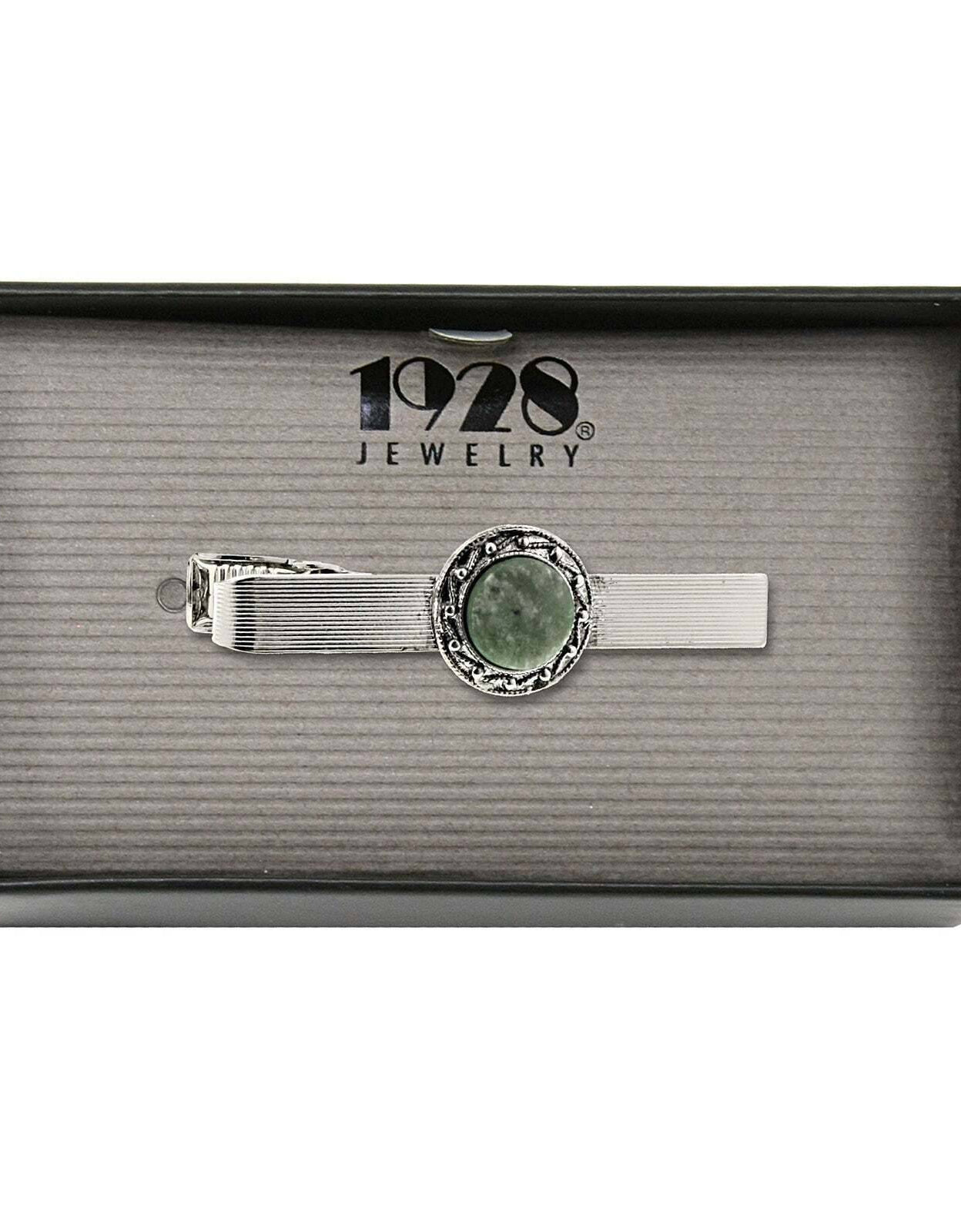 1928 Jewelry Vintage Style Gemstone Tie Bar Clip