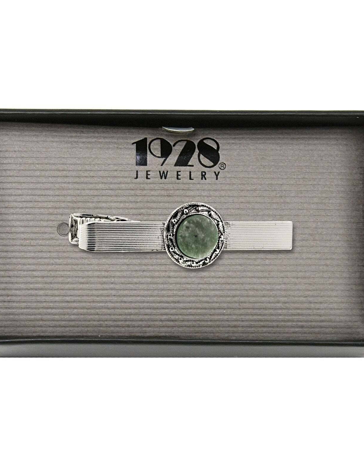 1928 Jewelry Vintage Style Gemstone Tie Bar Clip