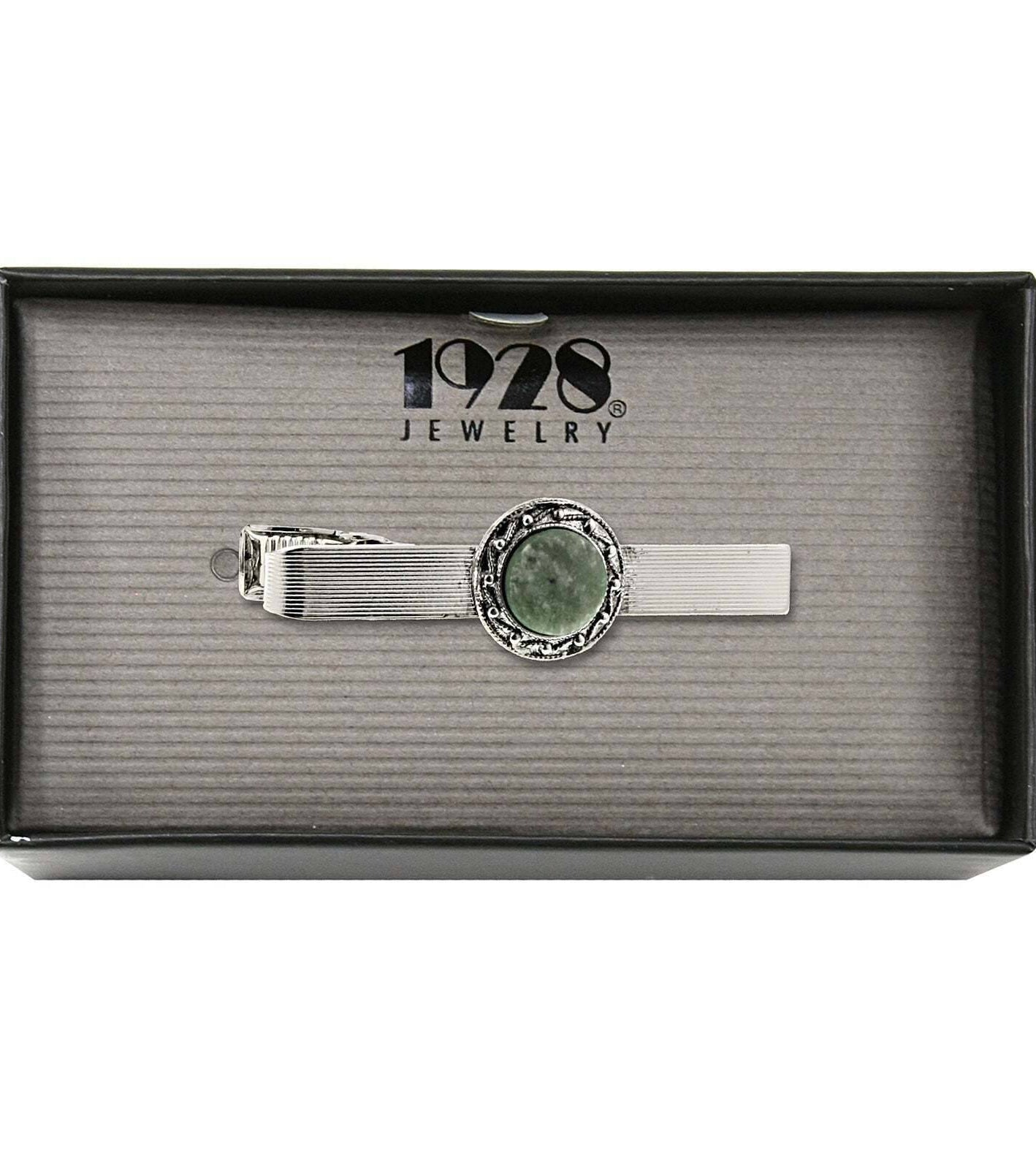 1928 Jewelry Vintage Style Gemstone Tie Bar Clip