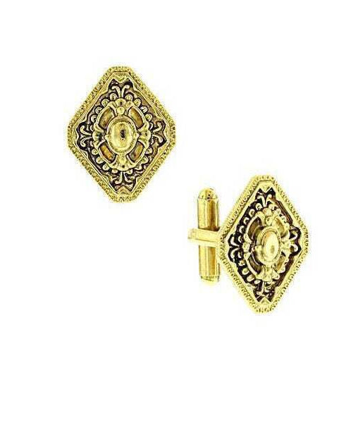 1928 Jewelry Diamond-Shaped Cufflinks