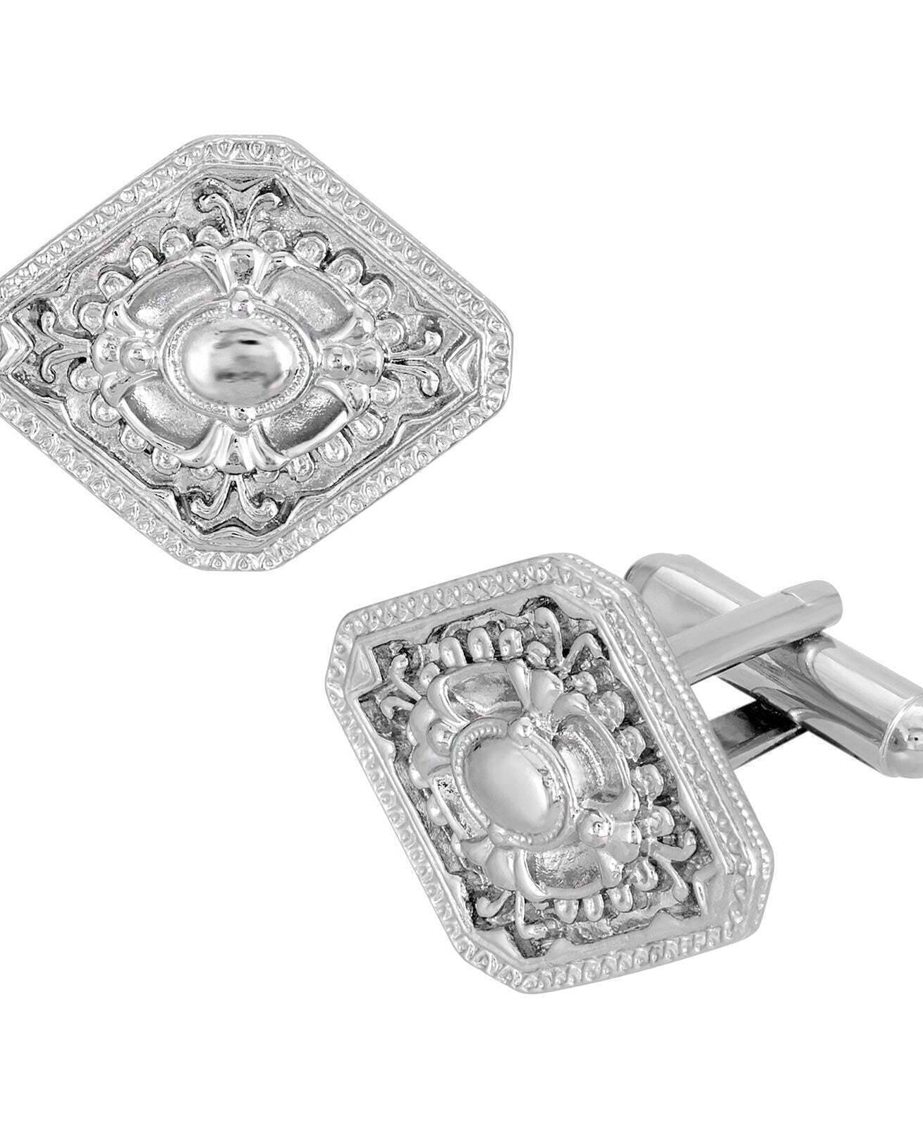 1928 Jewelry Diamond-Shaped Cufflinks