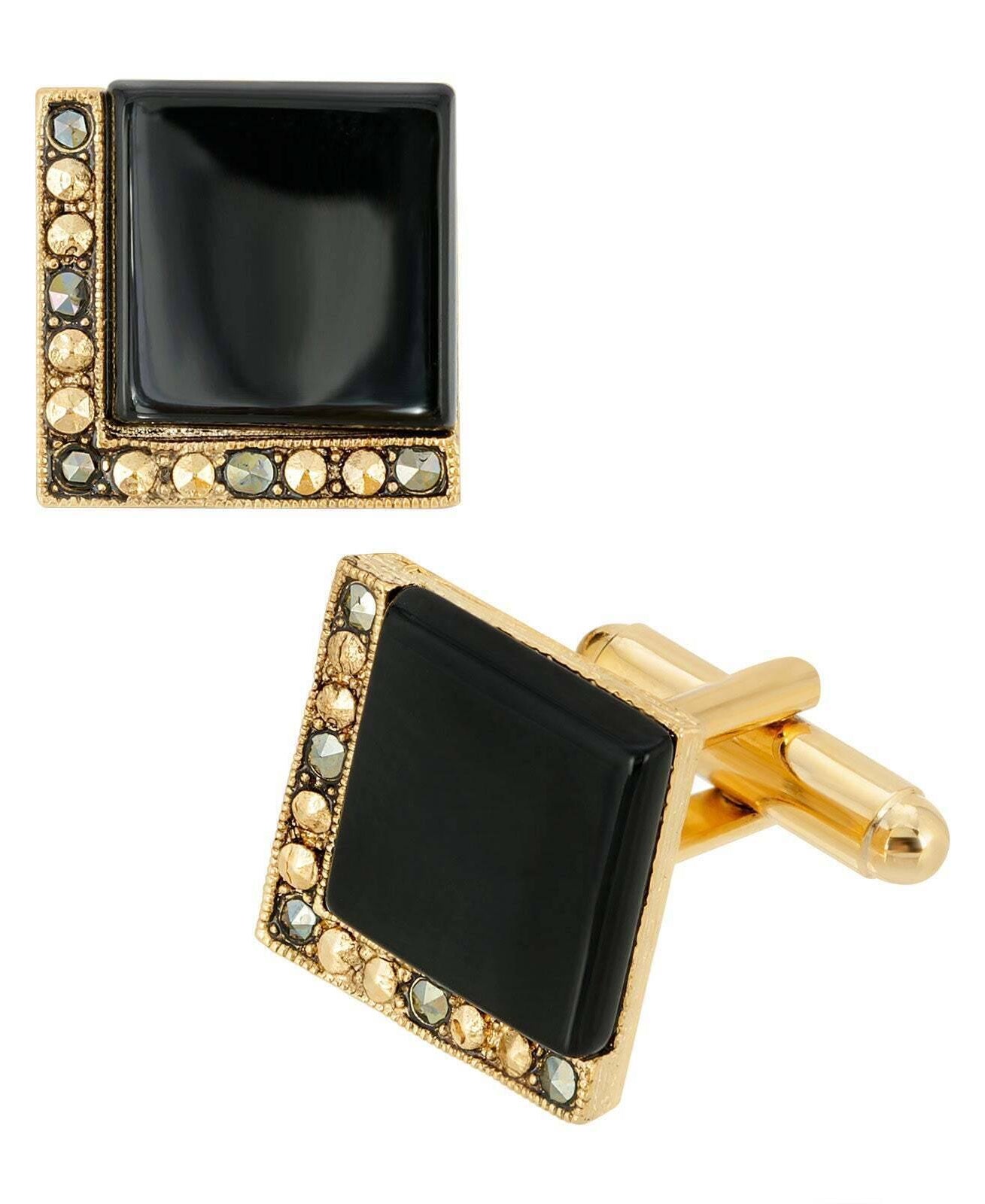 1928 Jewelry Art Deco Style Square Cufflinks