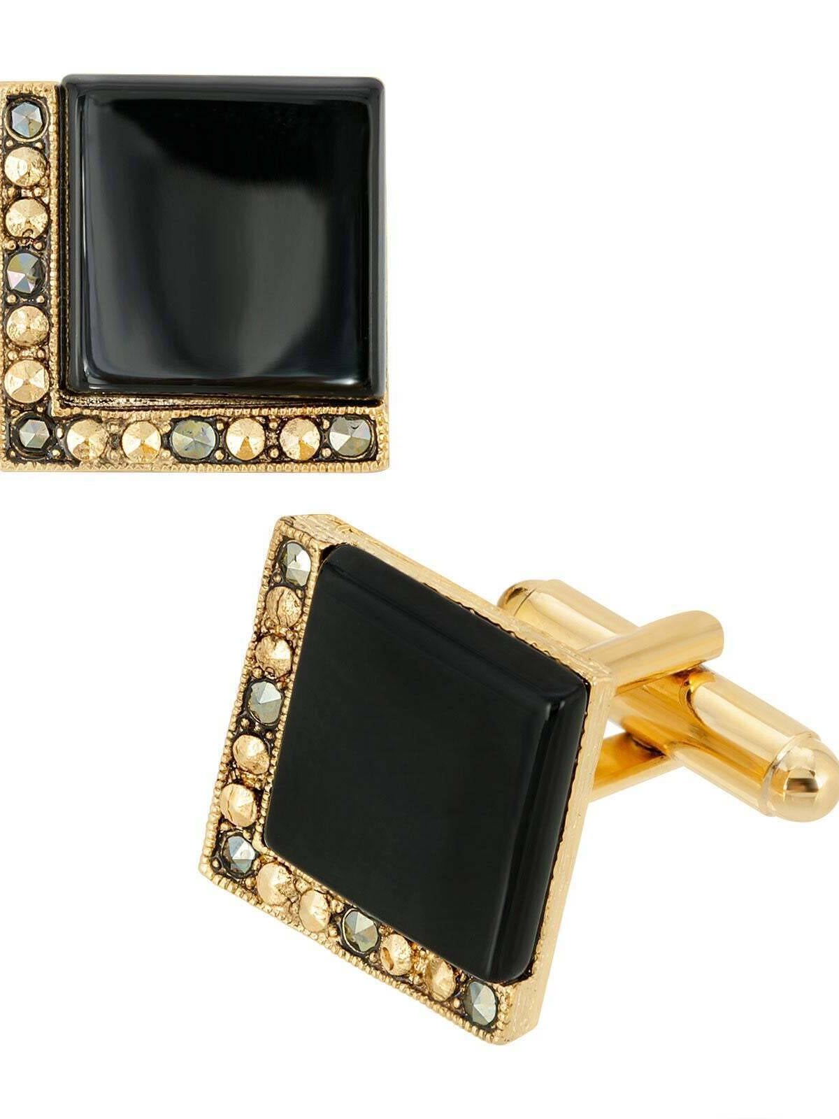 1928 Jewelry Art Deco Style Square Cufflinks