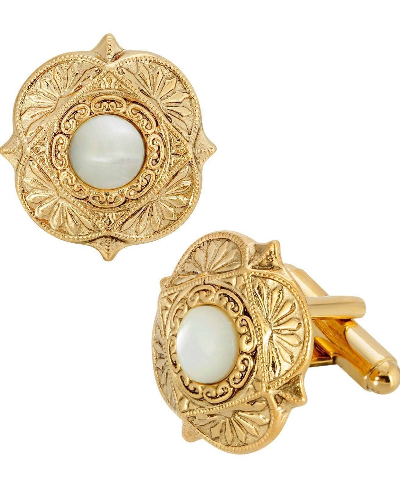 1928 Jewelry Art Deco Style Semi Precious Cufflinks