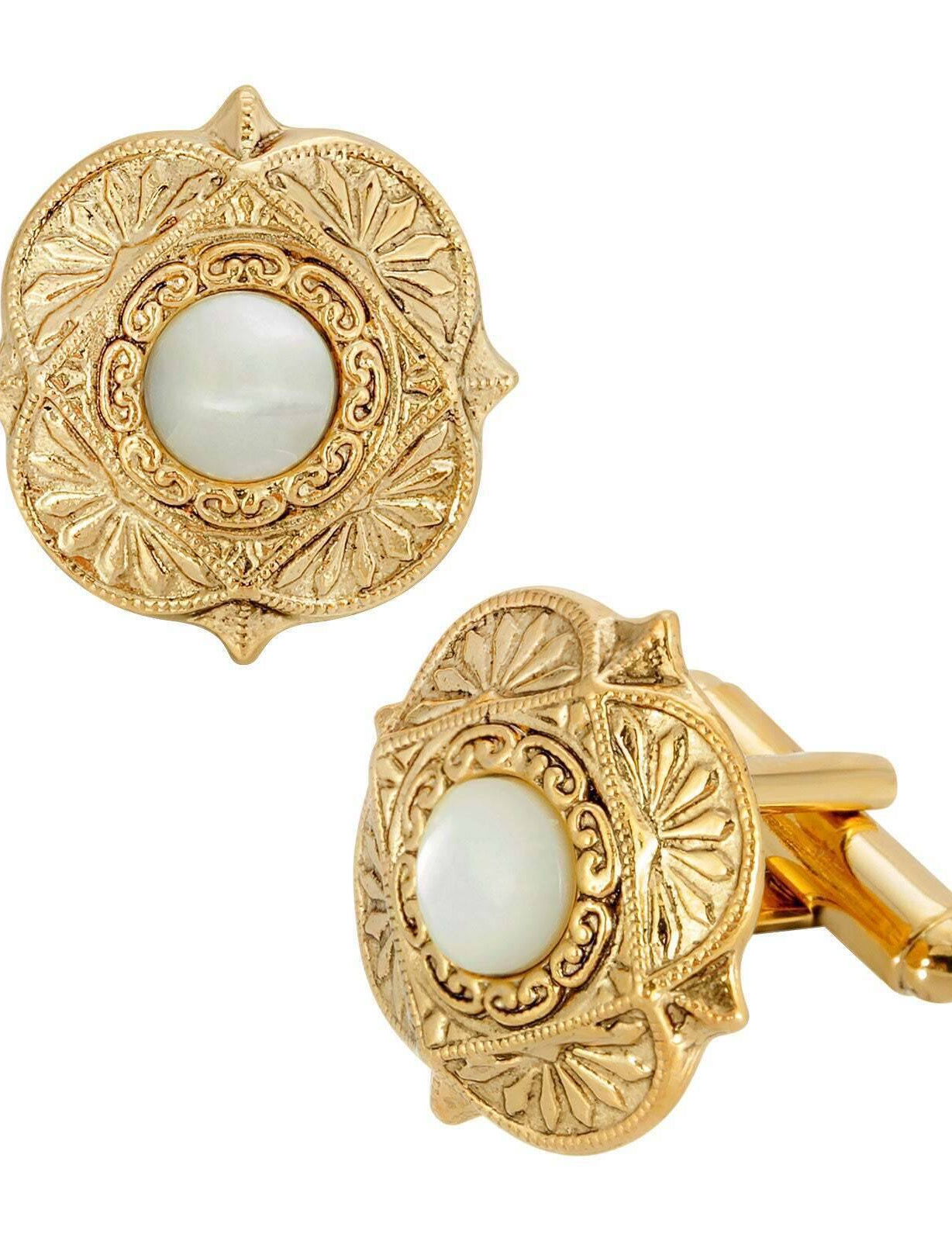 1928 Jewelry Art Deco Style Semi Precious Cufflinks