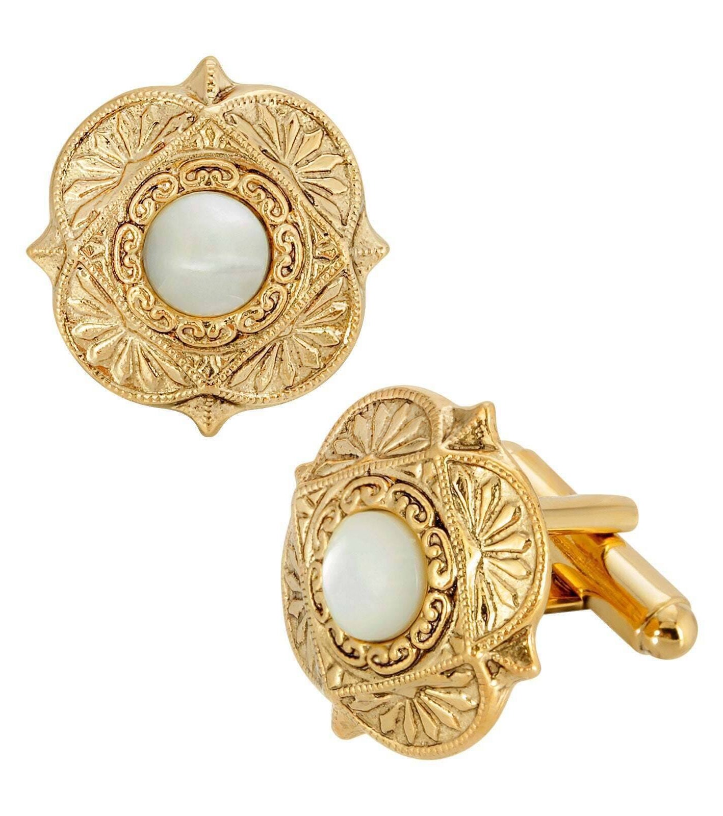 1928 Jewelry Art Deco Style Semi Precious Cufflinks