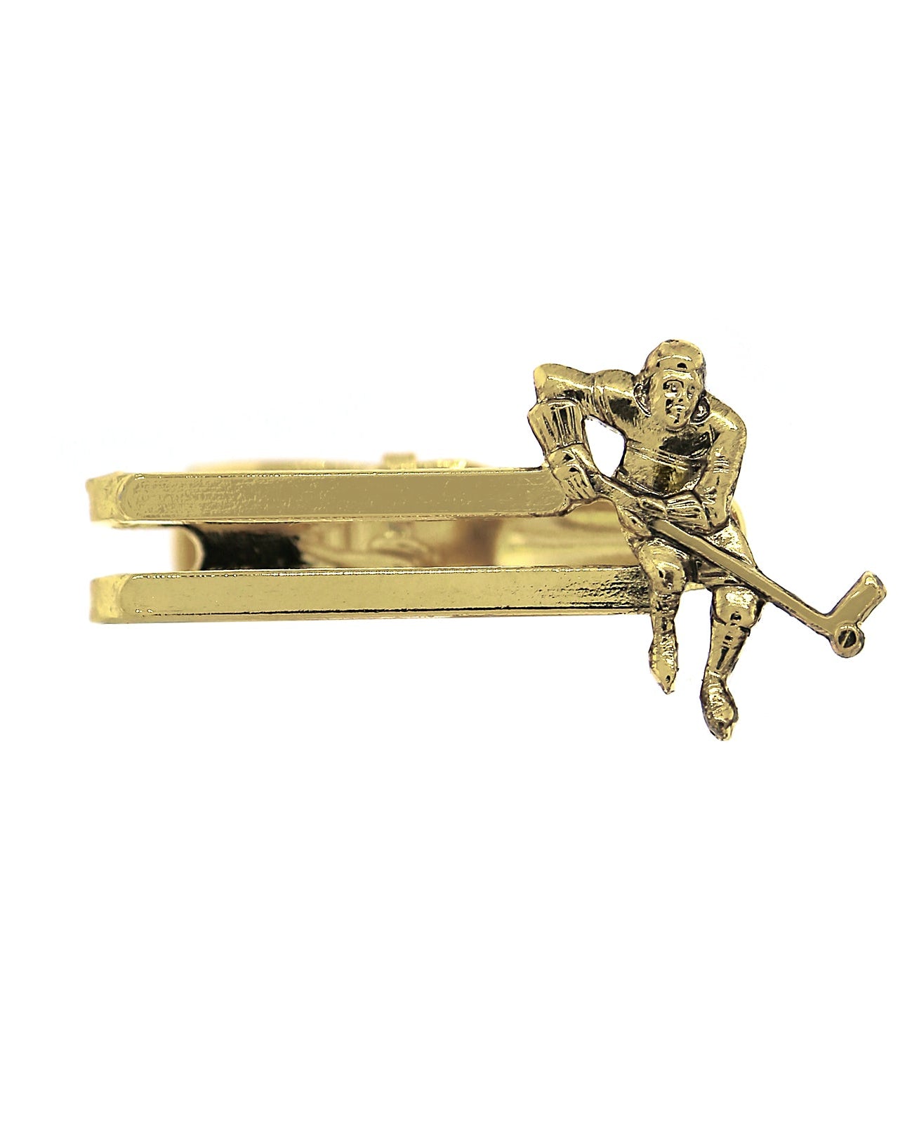 1928 Jewelry Gold Hockey Tie Bar Clip