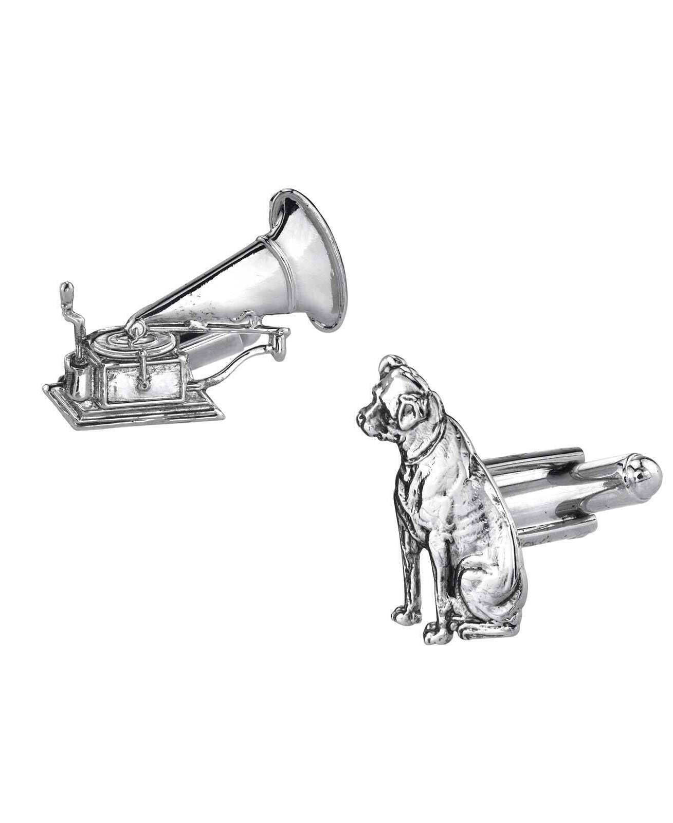 1928 Jewelry Dog and Phonograph Cufflinks