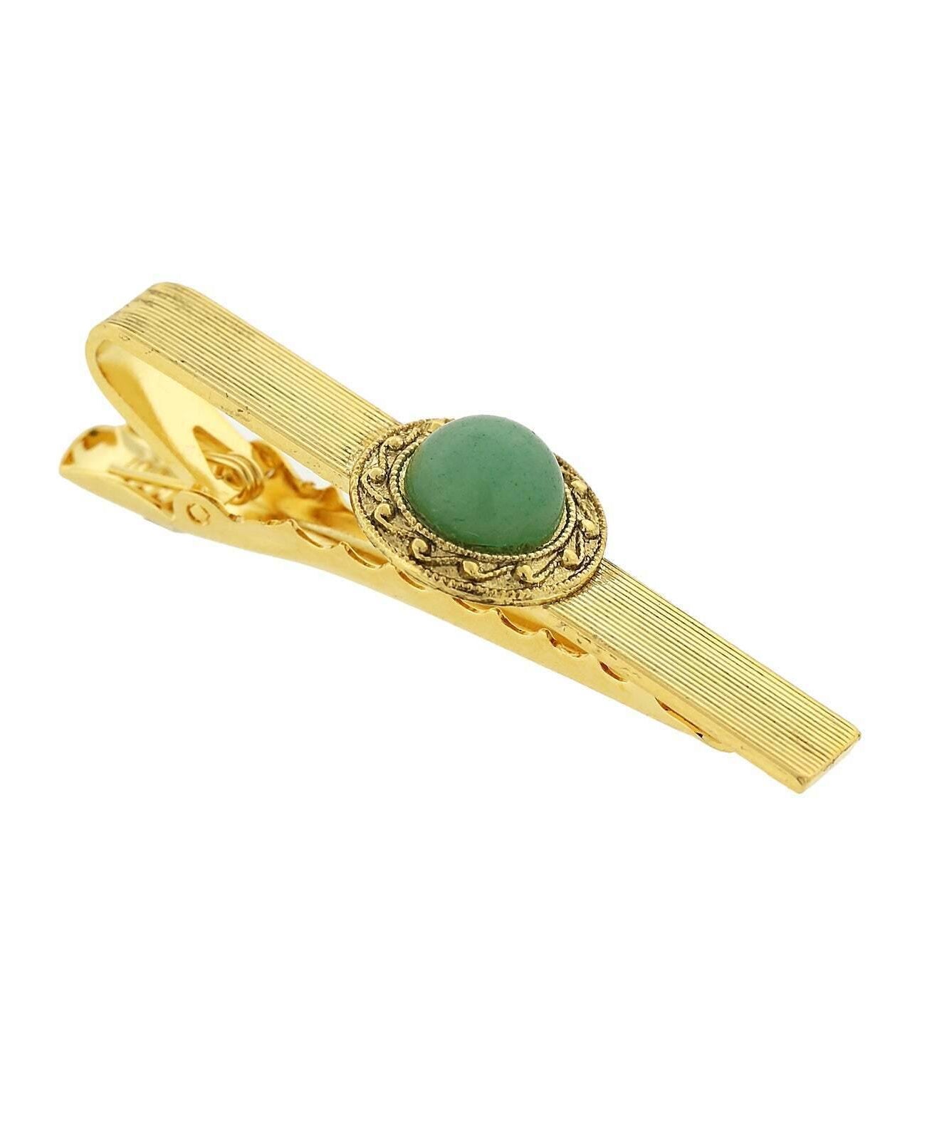 1928 Jewelry Vintage Style Gemstone Tie Bar Clip