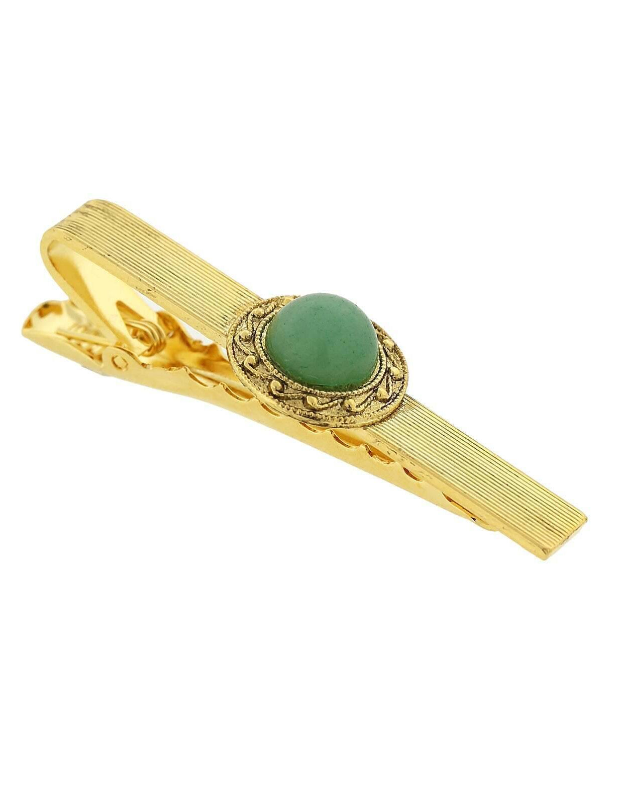1928 Jewelry Vintage Style Gemstone Tie Bar Clip