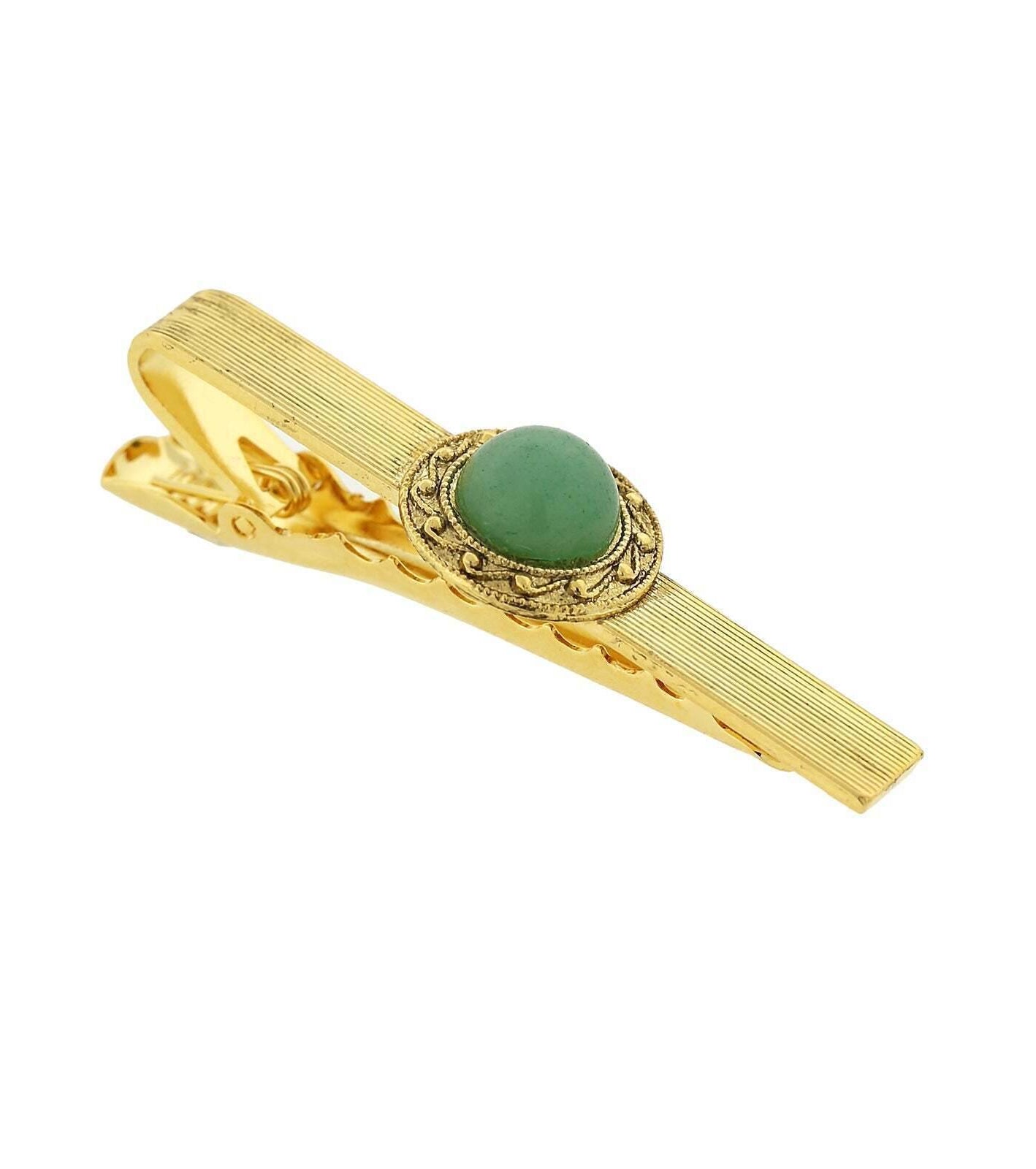 1928 Jewelry Vintage Style Gemstone Tie Bar Clip