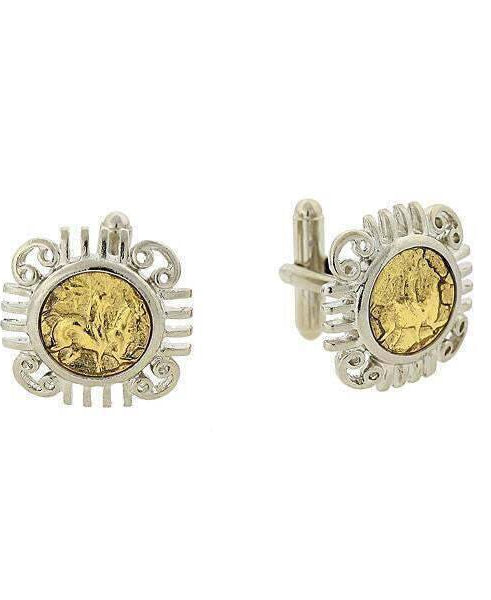 1928 Jewelry Ancient Greek Coin Replica Cufflinks