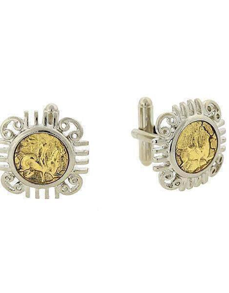 1928 Jewelry Ancient Greek Coin Replica Cufflinks