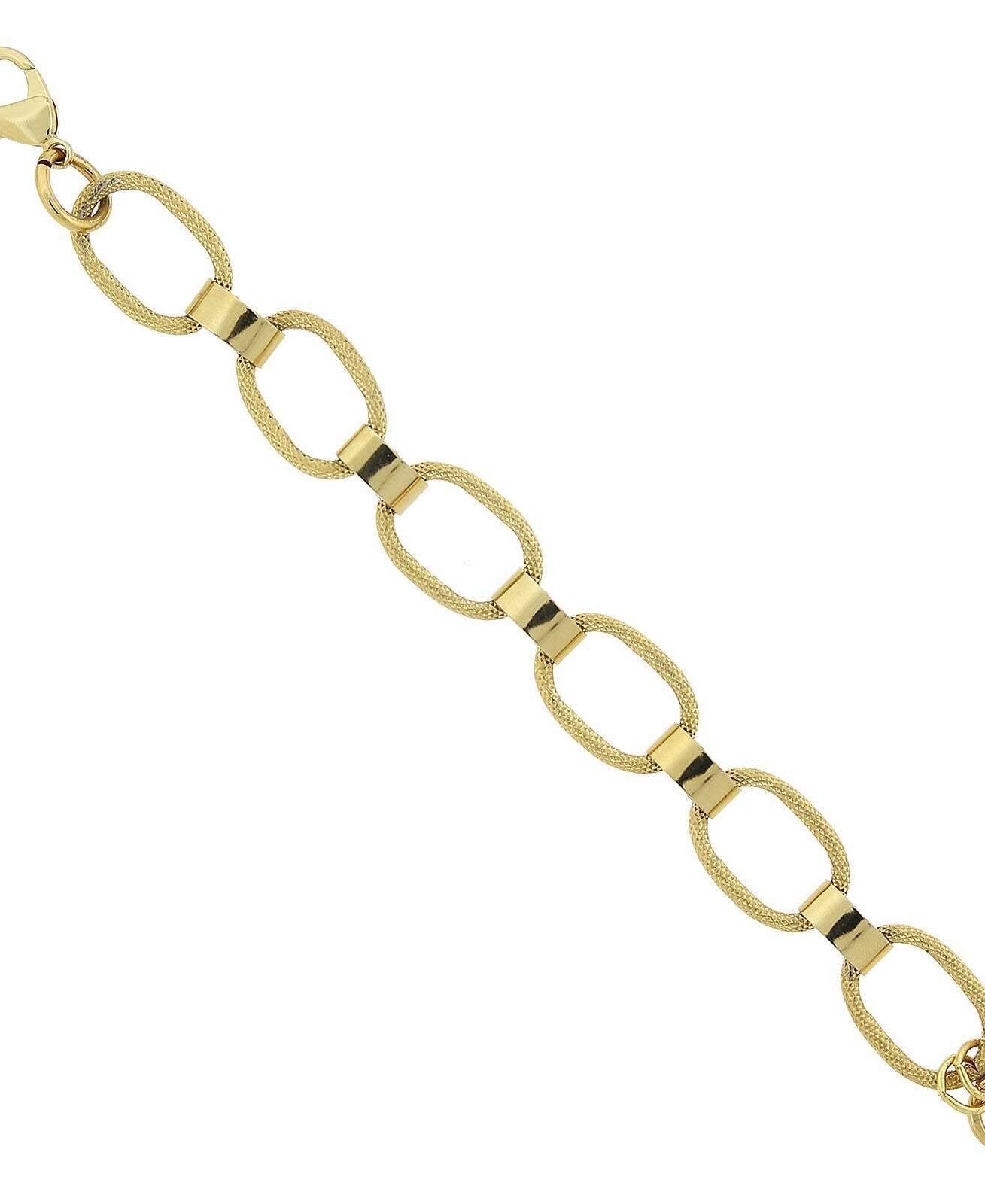 1928 Jewelry Classic Oval Textured Link Bracelet