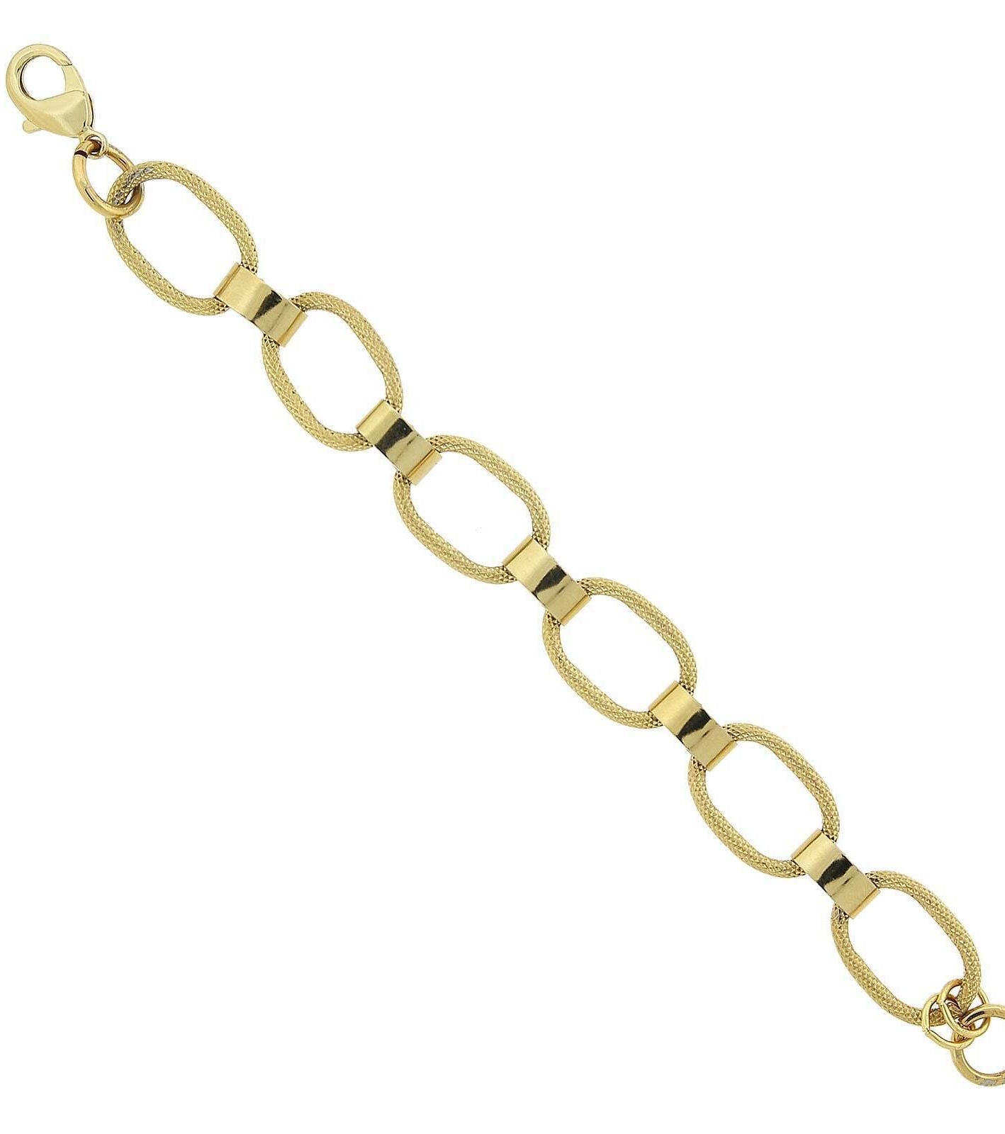 1928 Jewelry Classic Oval Textured Link Bracelet