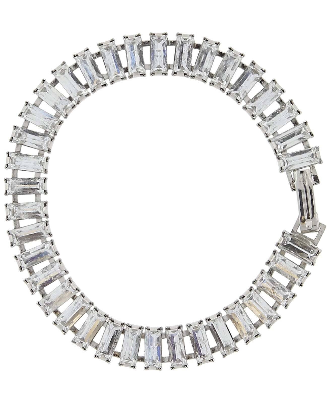1928 Jewelry Austrian Crystal Baguette Link Bracelet