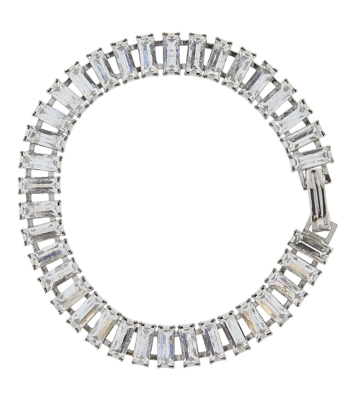 1928 Jewelry Austrian Crystal Baguette Link Bracelet