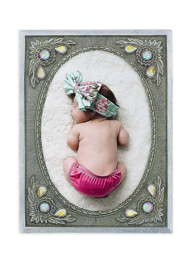 1928 Jewelry Blossom Radiance Rectangle Crystal Picture Frame 3.5" x 5"