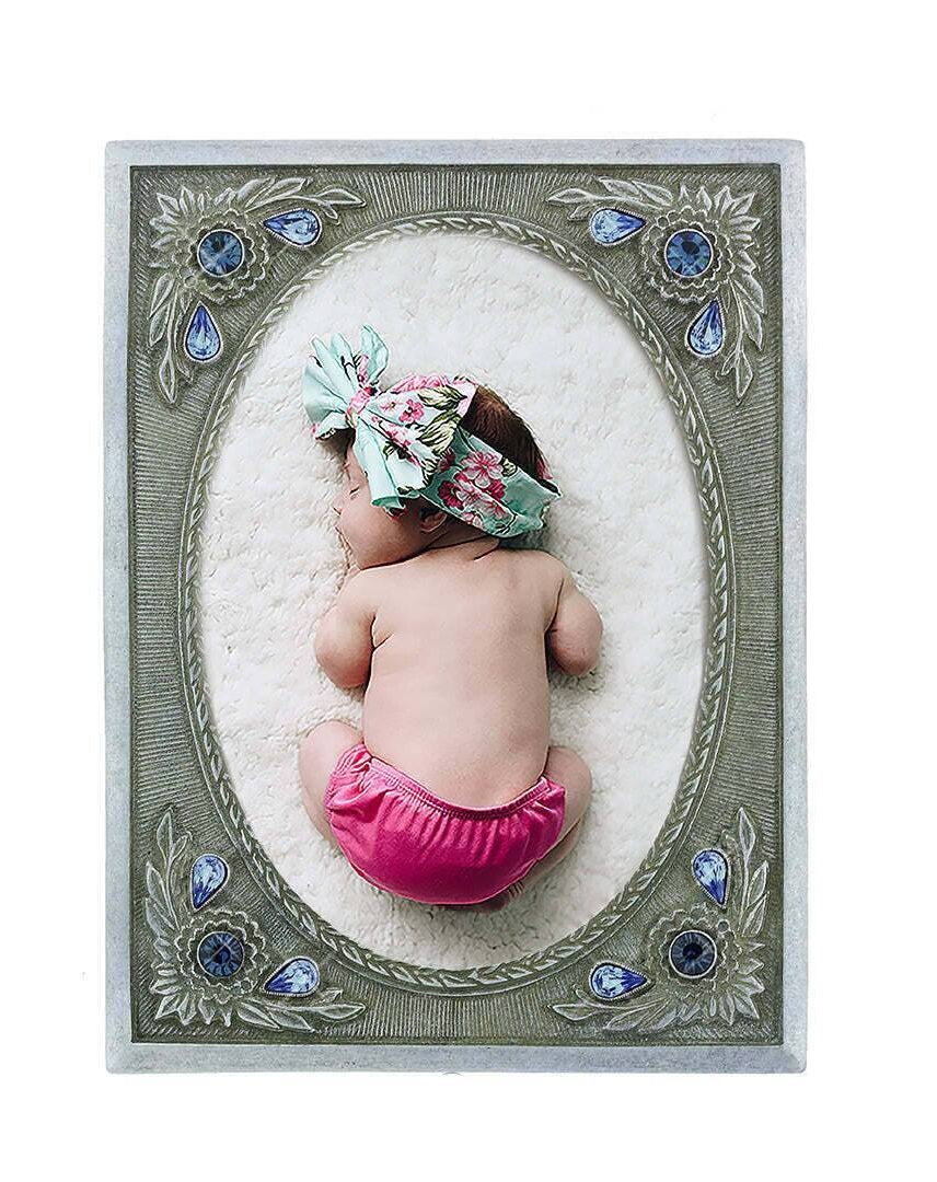 1928 Jewelry Blossom Radiance Rectangle Crystal Picture Frame 3.5" x 5"