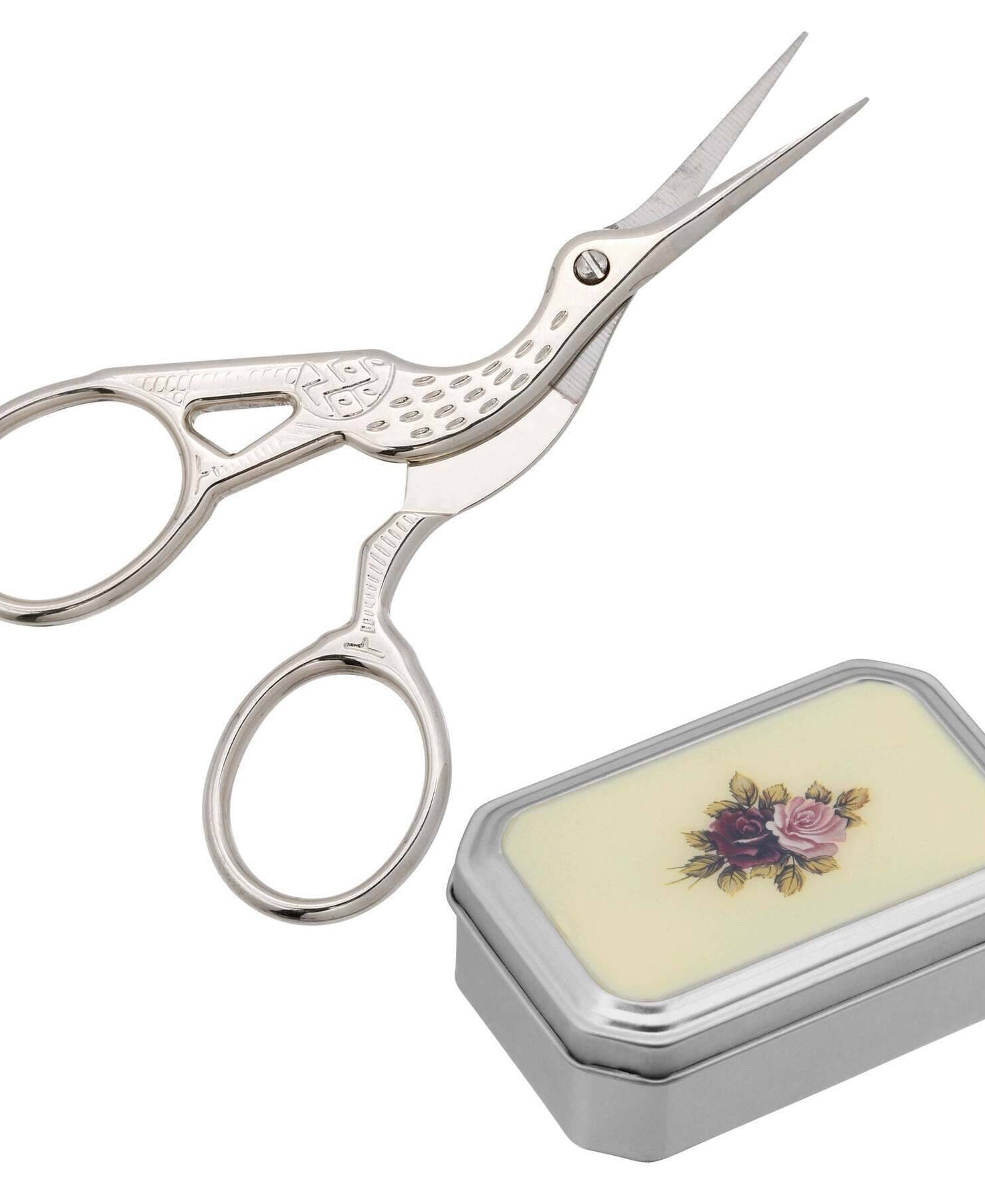 1928 Jewelry Embroidery Crane Bird Scissors