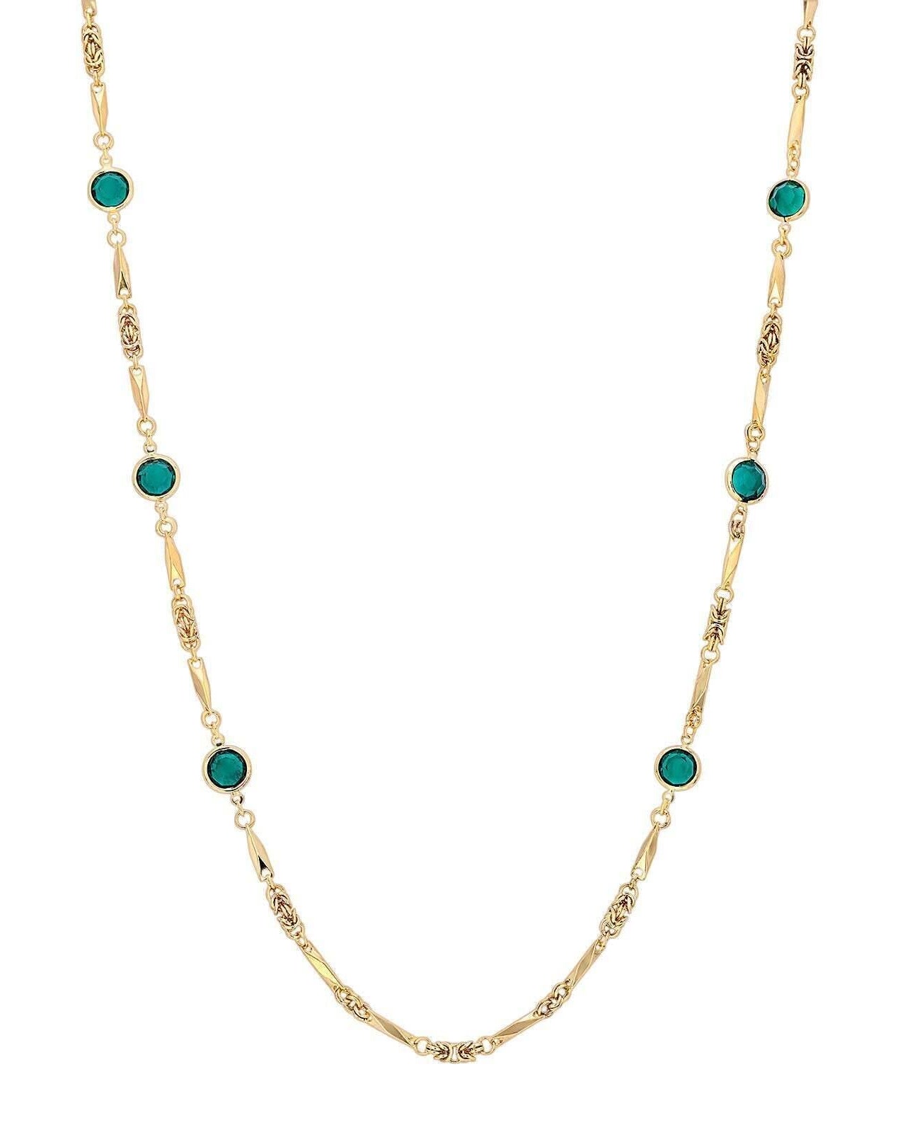 1928 Jewelry Austrian Crystal Round Channel Necklace 32"