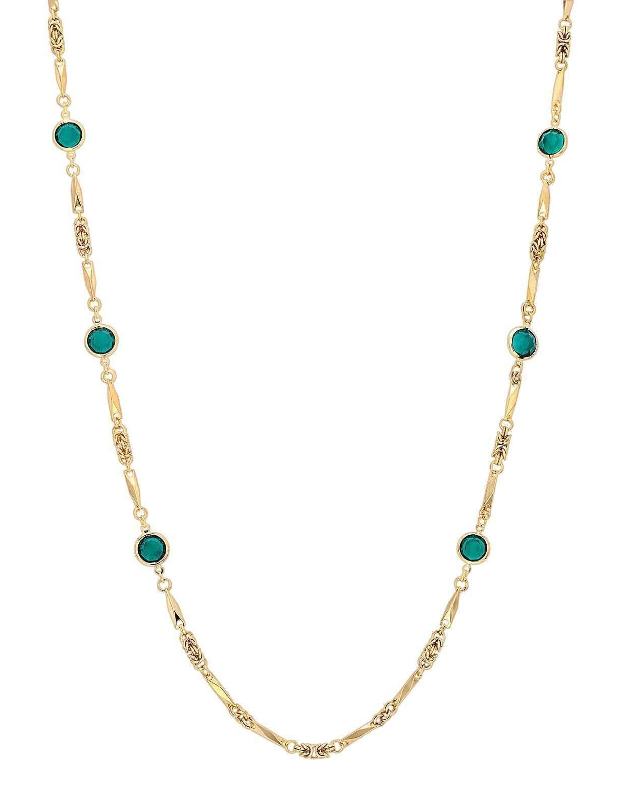 1928 Jewelry Austrian Crystal Round Channel Necklace 32"