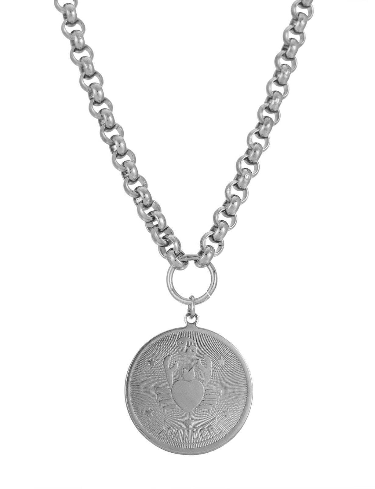 1928 Jewelry Round Zodiac Pendant Necklace 18"