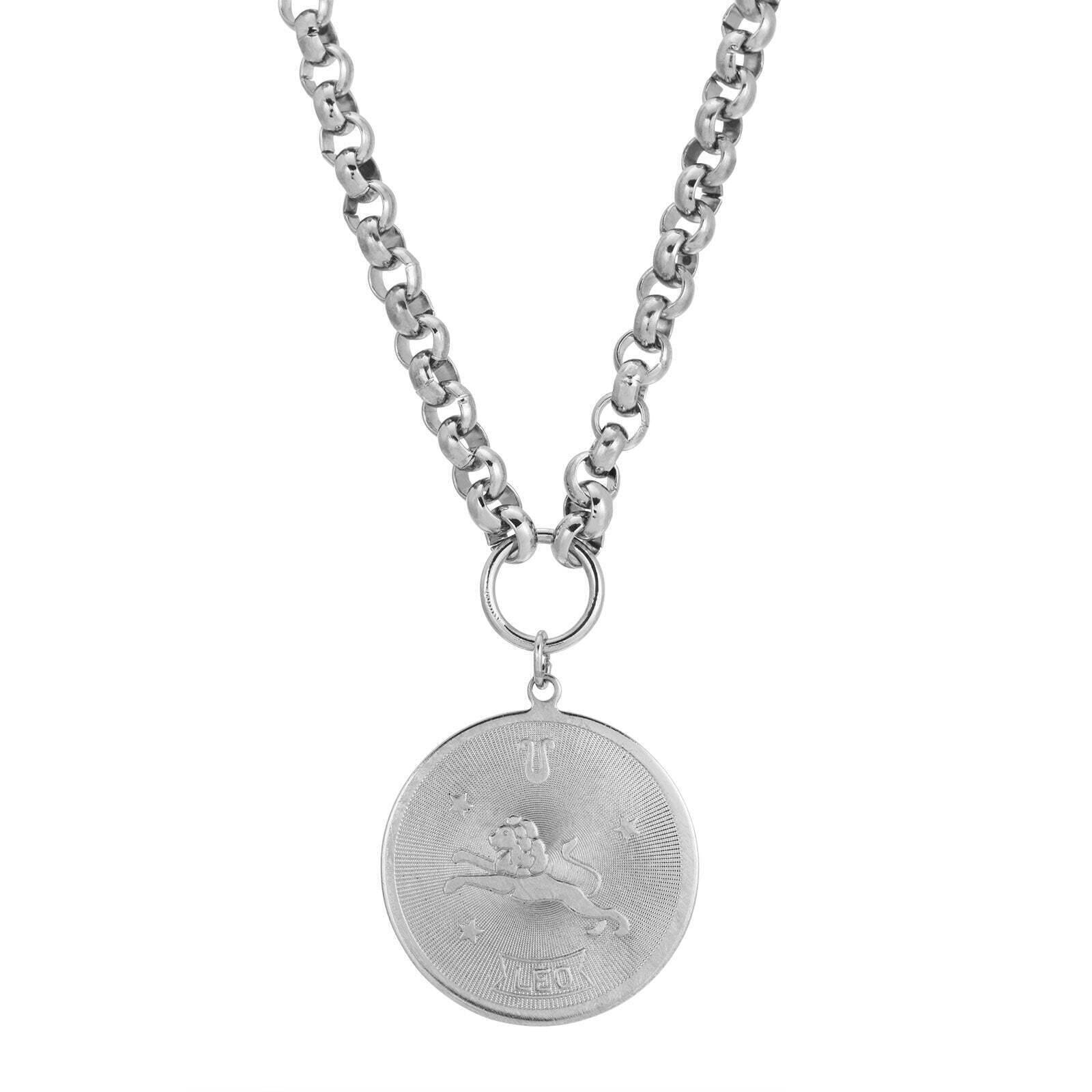 1928 Jewelry Round Zodiac Pendant Necklace 18"