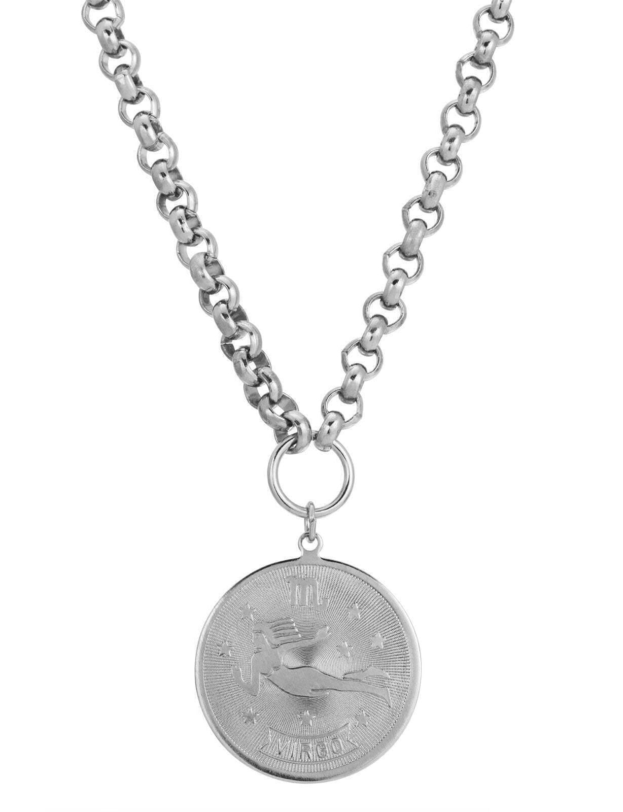 1928 Jewelry Round Zodiac Pendant Necklace 18"