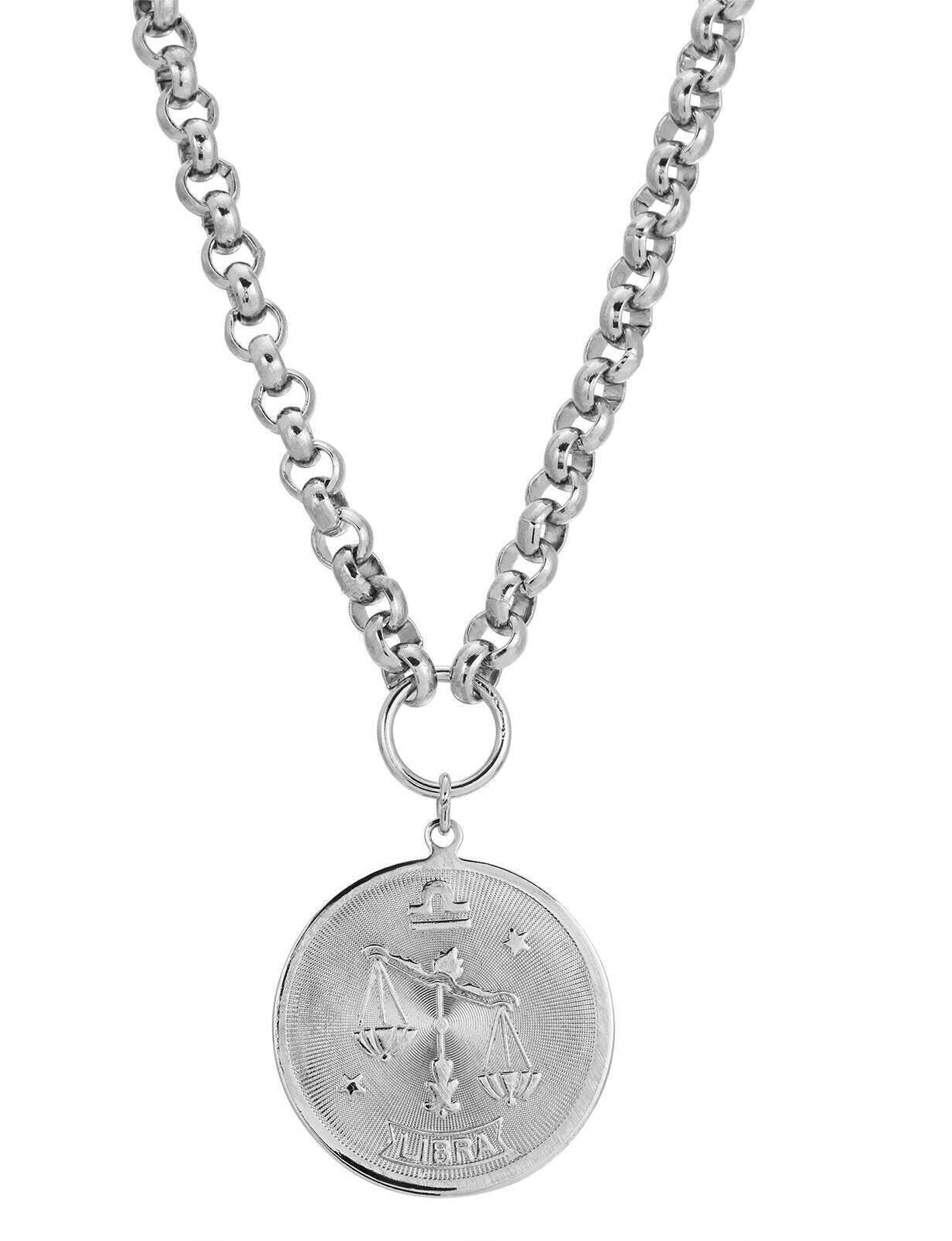 1928 Jewelry Round Zodiac Pendant Necklace 18"