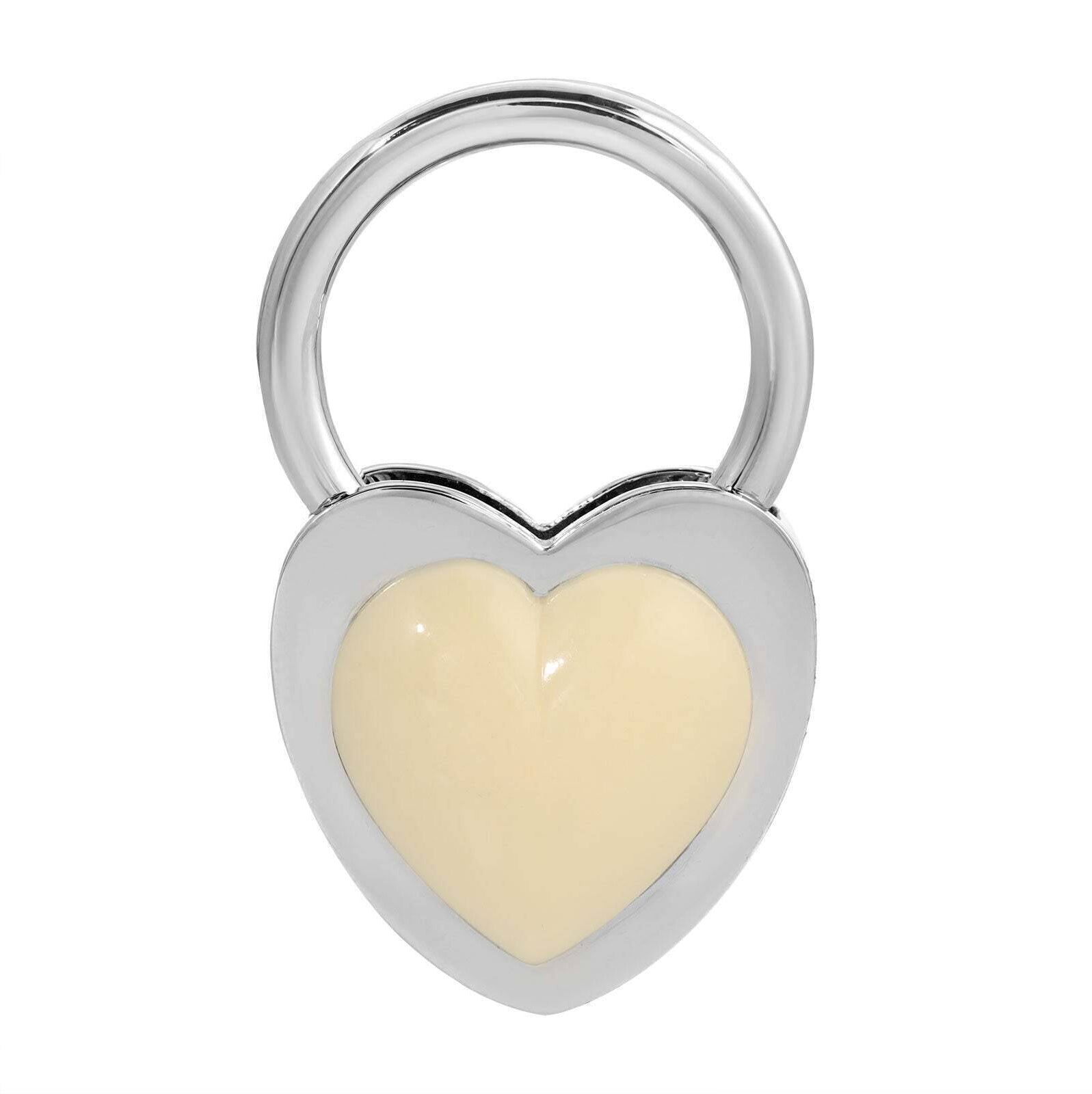 1928 Jewelry Ivory Stone Heart Key Ring