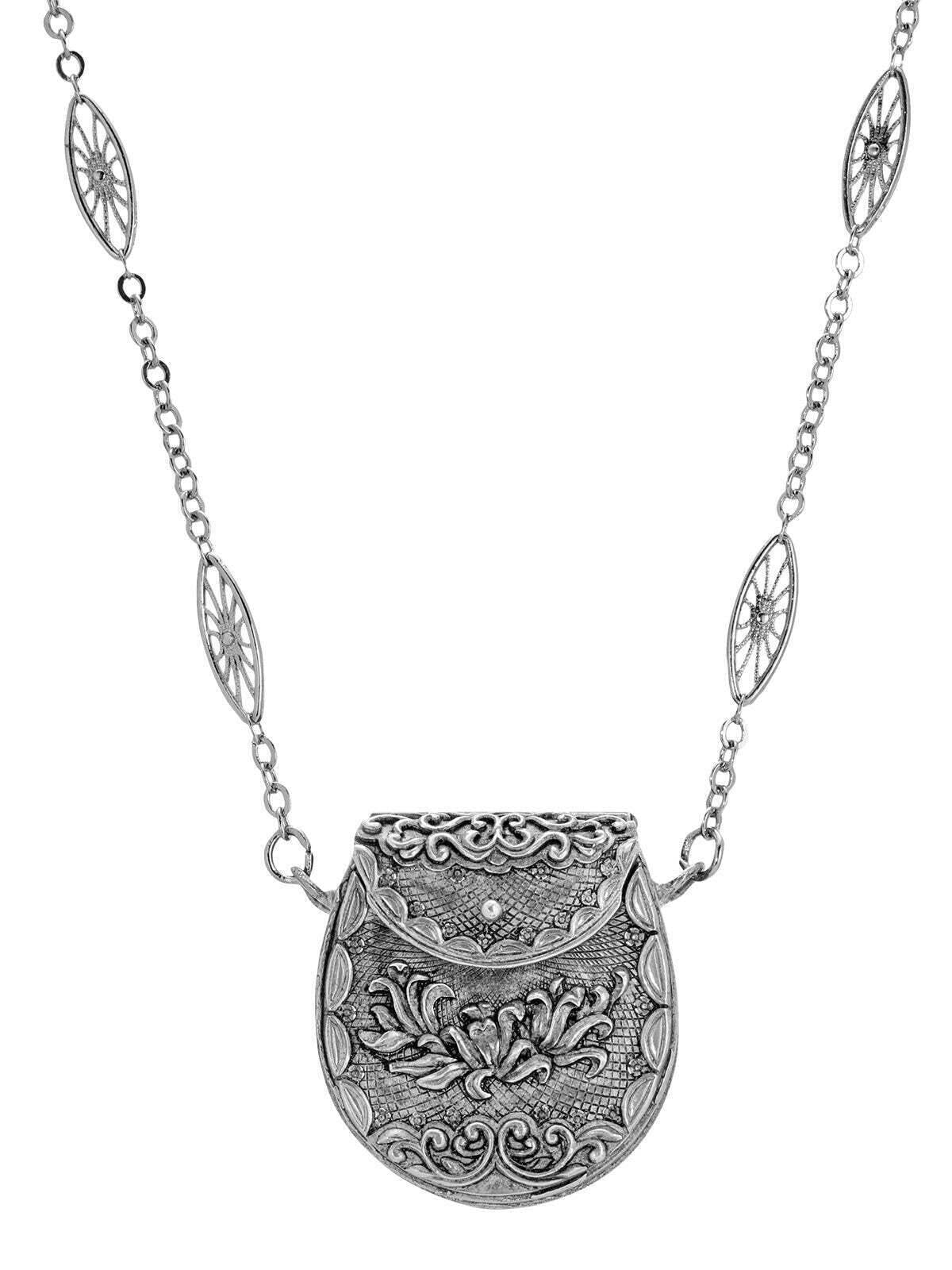 1928 Jewelry Vintage Purse Pendant Necklace 34"